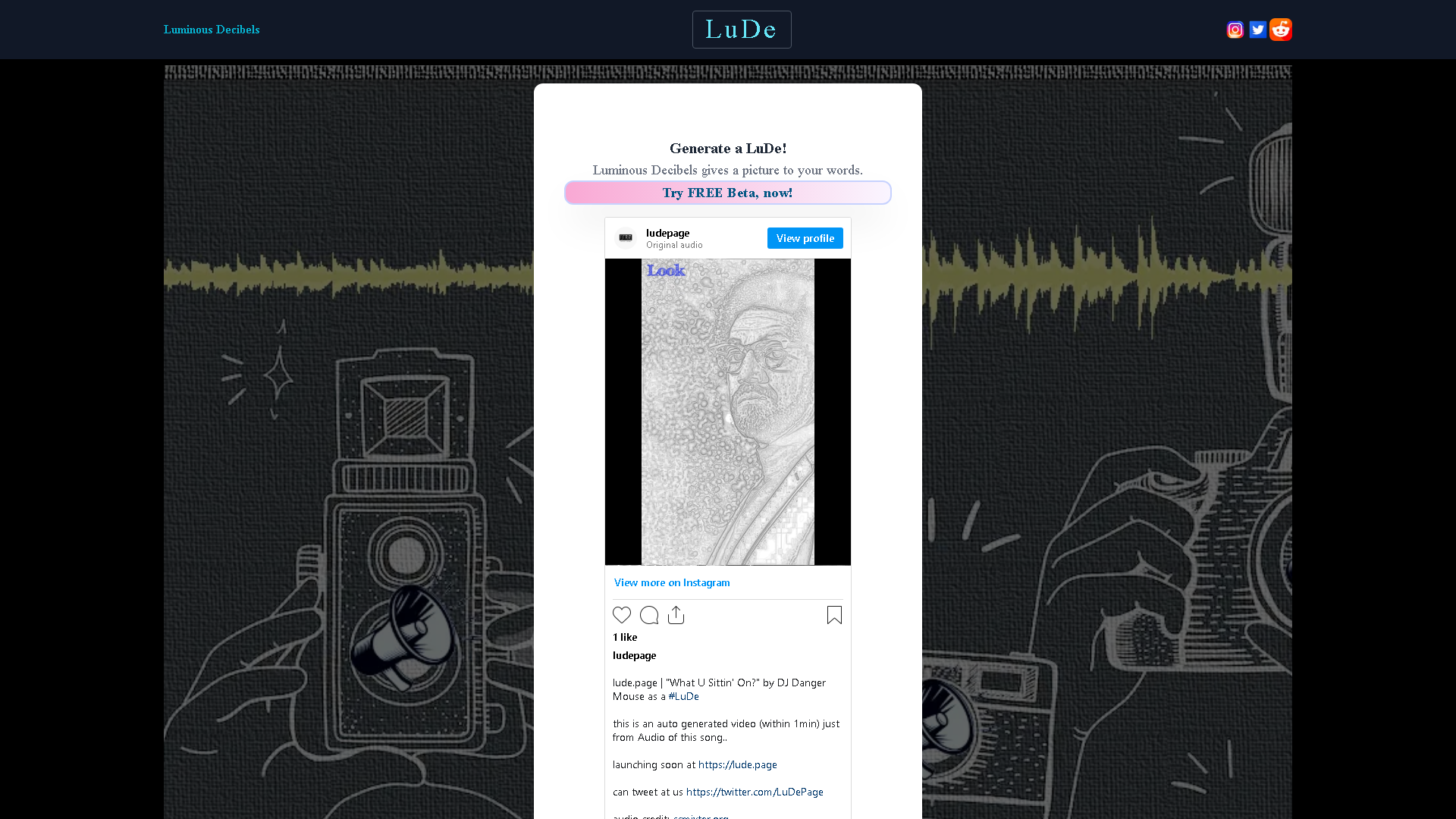 LuDe Interface Screenshot - Video & Animation Tool