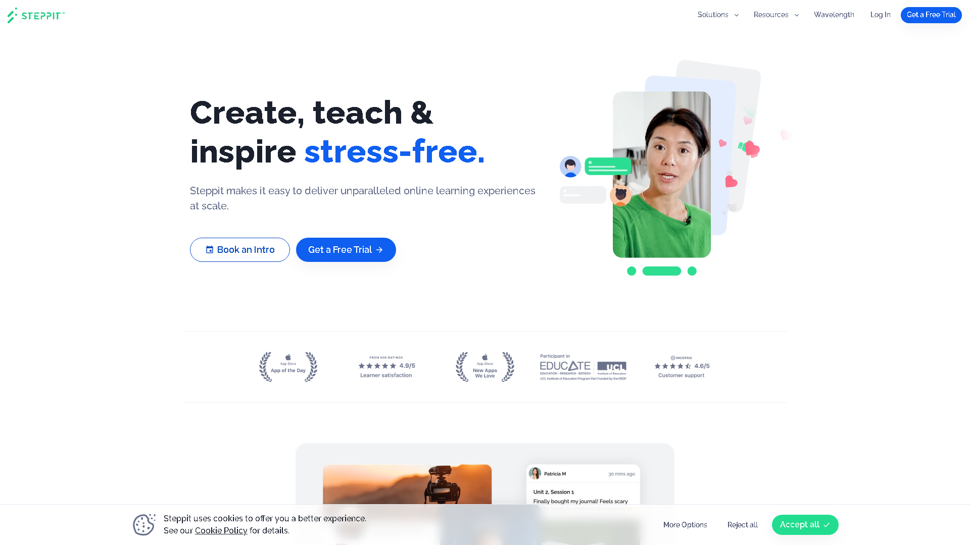 Steppit Interface Screenshot - Education & Learning Tool