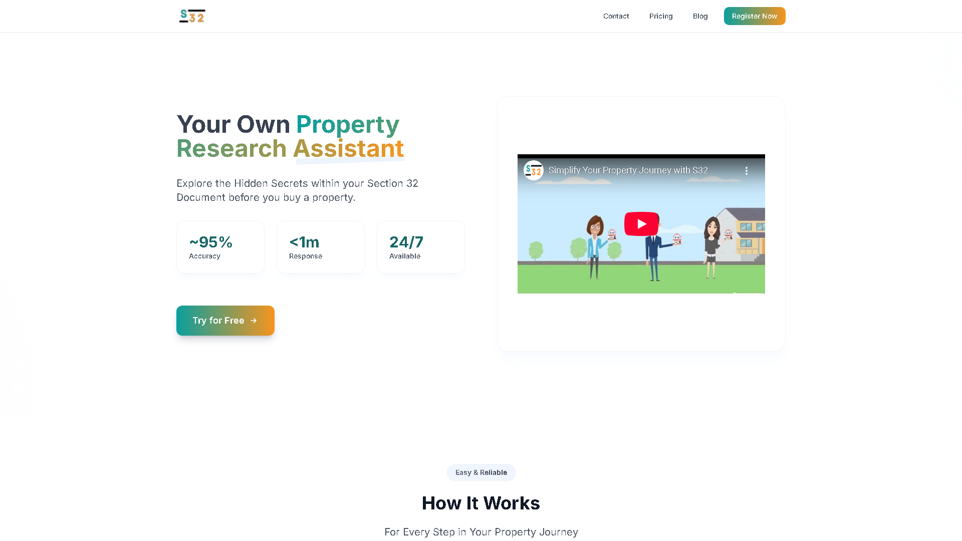 S32 Interface Screenshot - Legal & Finance Tool