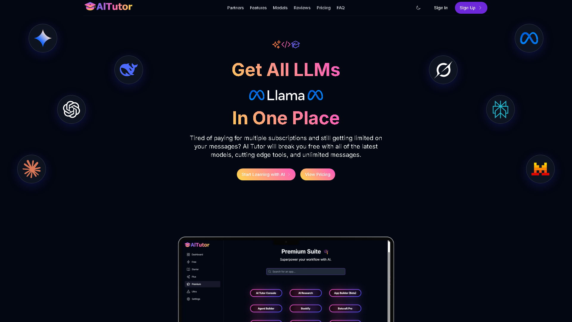 AI Tutor Interface Screenshot - Writing & Editing Tool