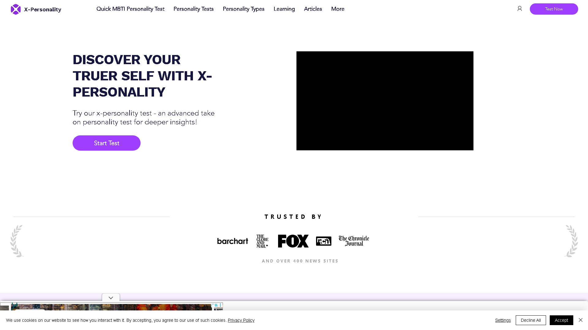 X-Personality Interface Screenshot - Education & Translation Tool