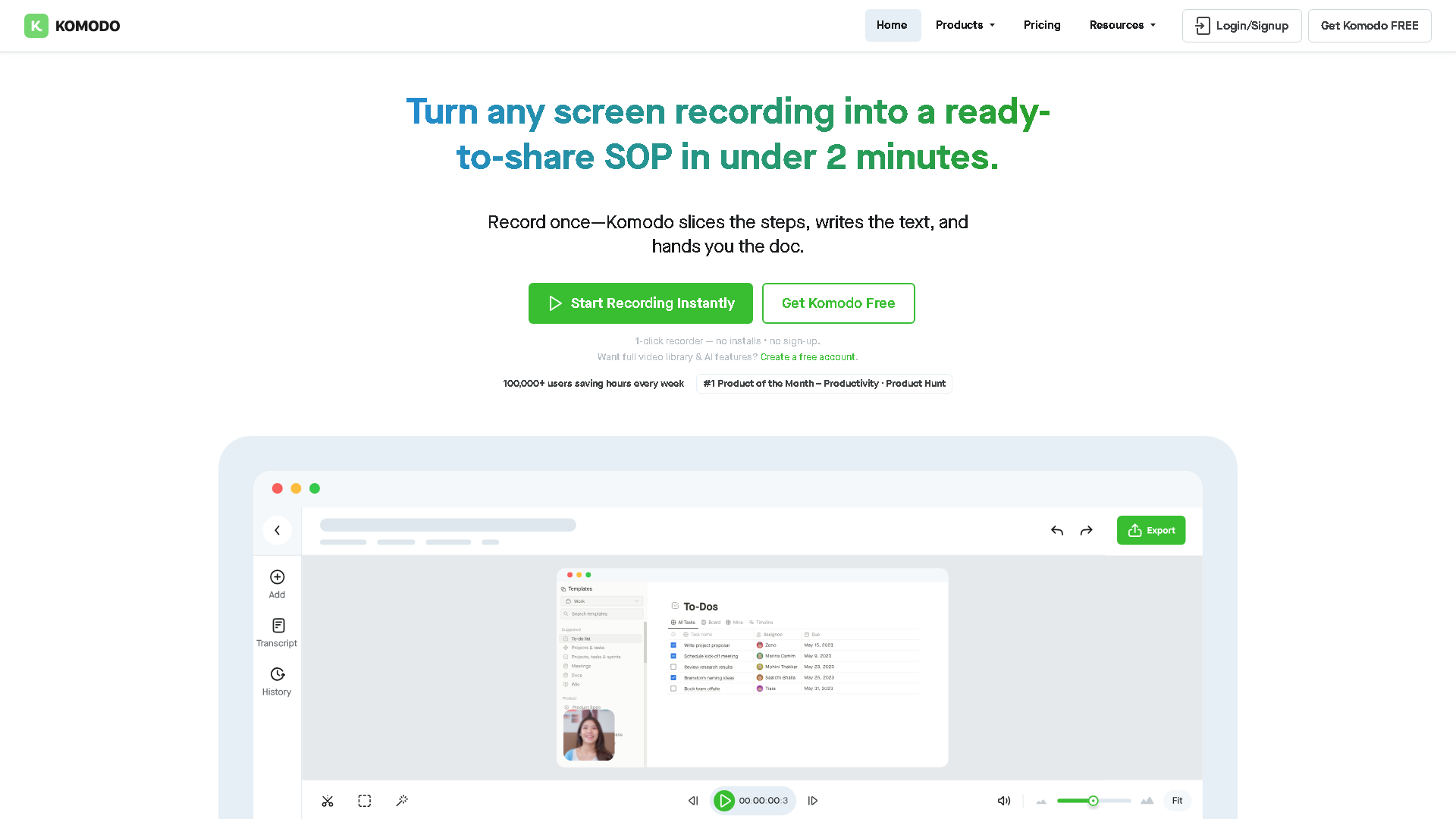 Komodo Interface Screenshot - Office & Productivity Tool