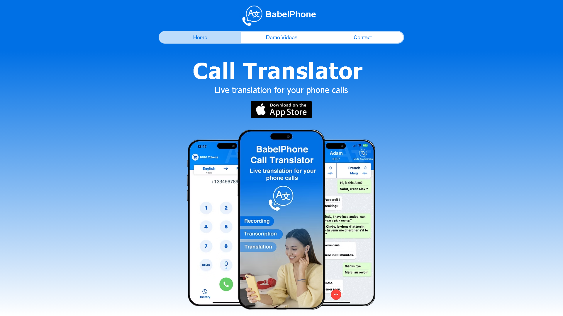 BabelPhone Interface Screenshot - Voice Generation & Conversion Tool