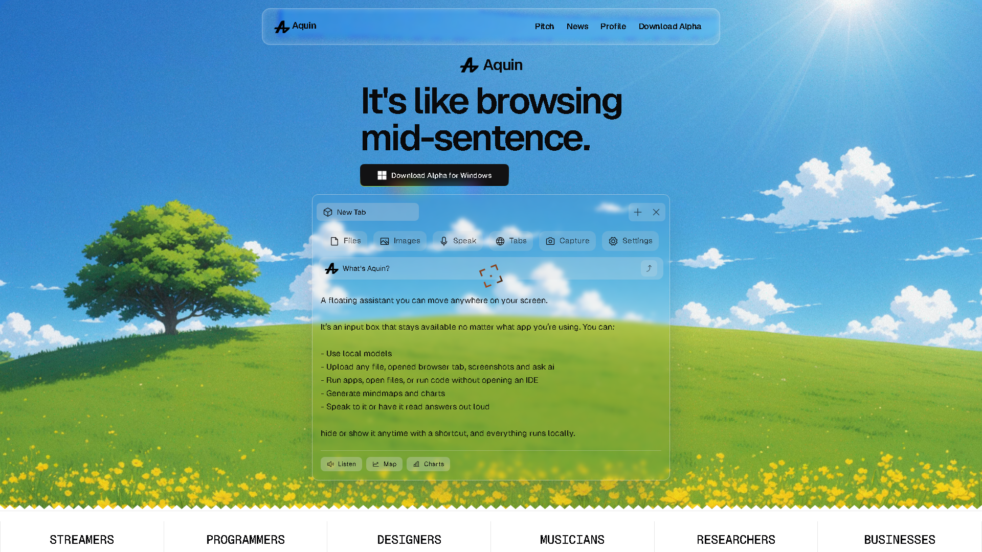 Aquin Lucid Interface Screenshot - Image Analysis Tool