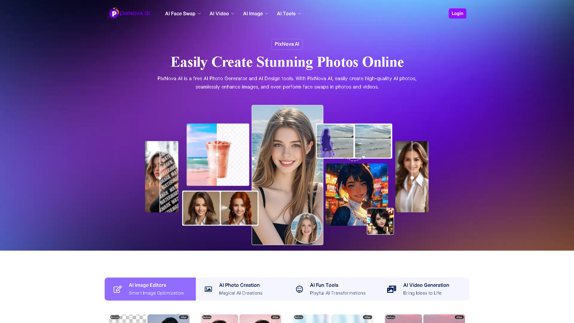 PixNova AI Interface Screenshot - Image & Design Tool