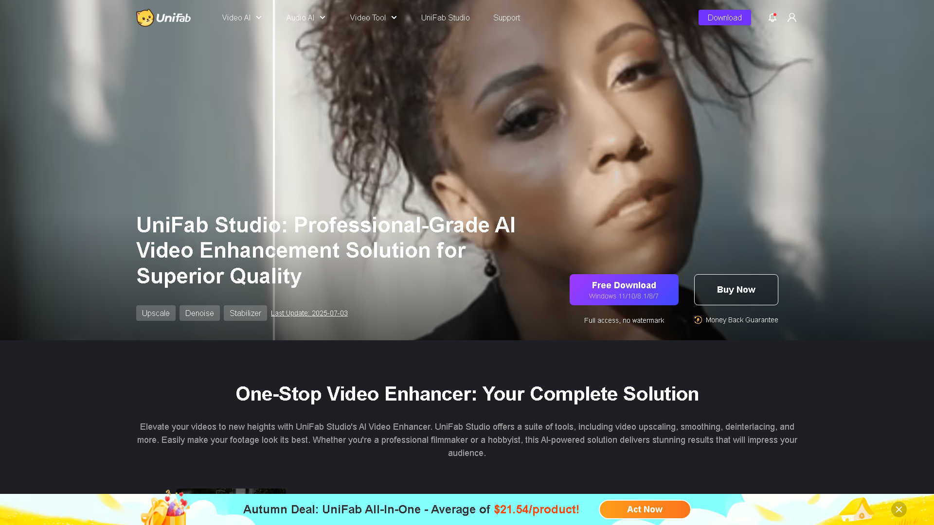 VanceAI Video AI Interface Screenshot - Audio & Voice Tool