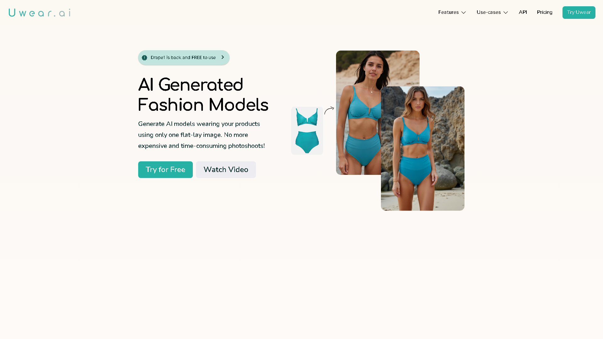 Uwear.ai Interface Screenshot - Image & Design Tool