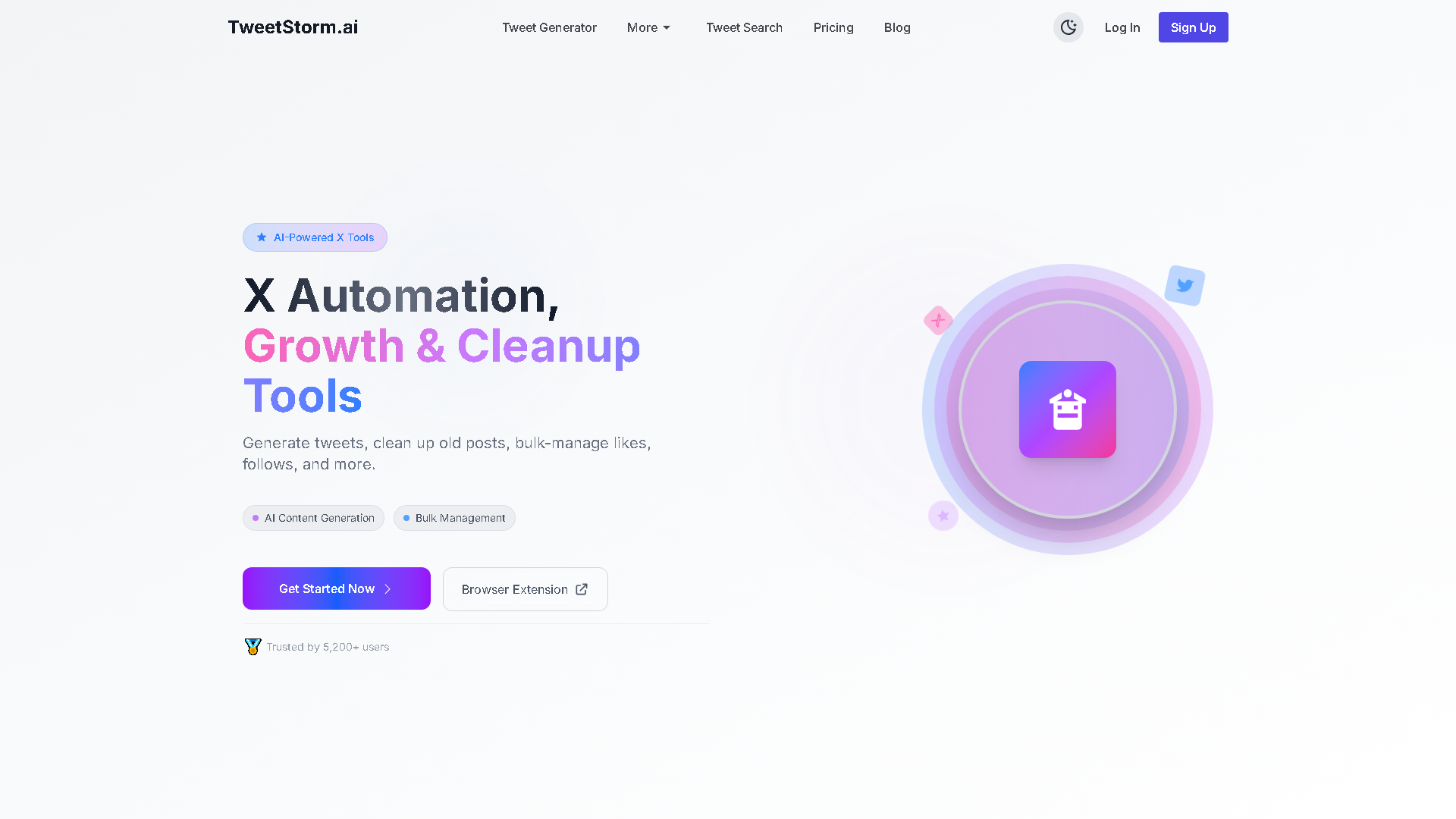 TweetStorm.ai Interface Screenshot - Social Media Tool