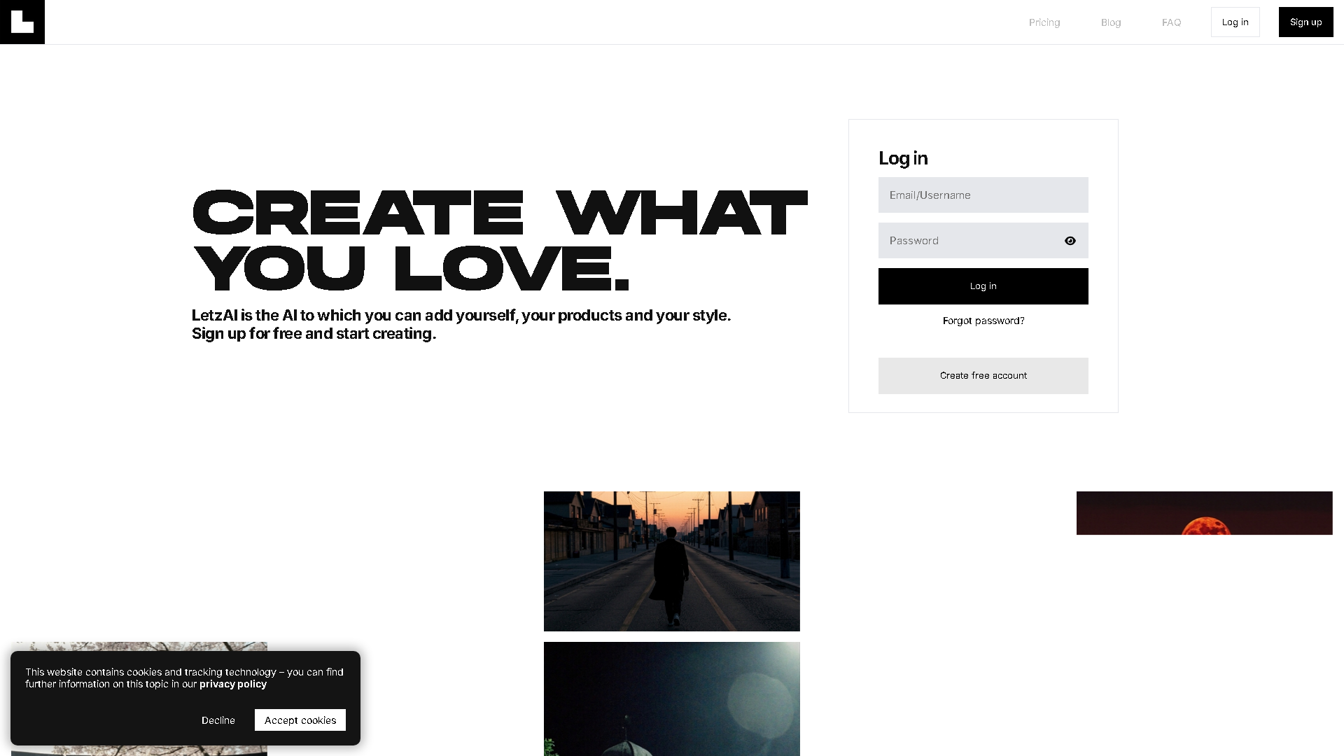 LetzAI Interface Screenshot - Image & Design Tool