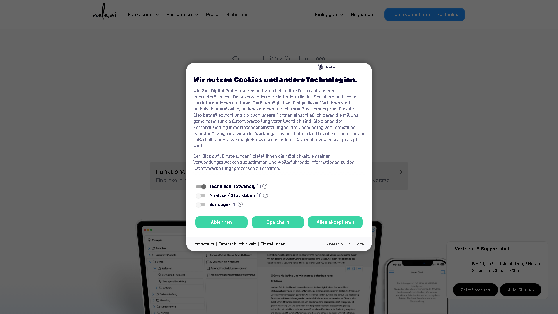 nele.ai Interface Screenshot - Writing & Editing Tool