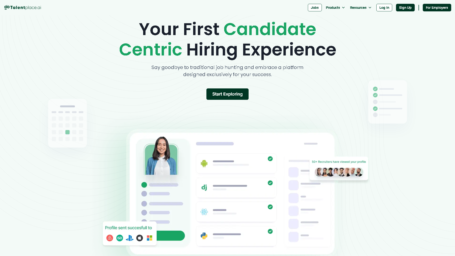 TalentPlace Interface Screenshot - Writing & Editing Tool