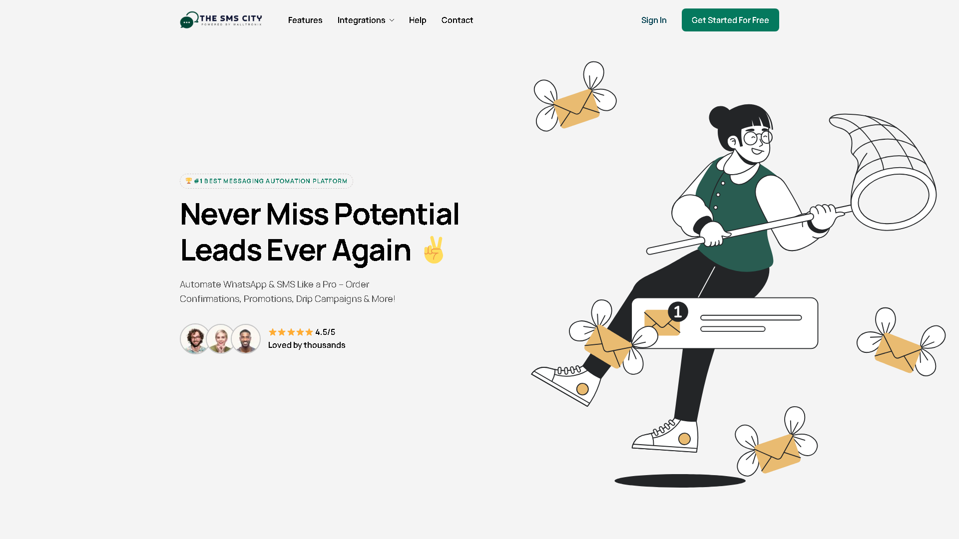 The SMS City Interface Screenshot - Writing & Editing Tool
