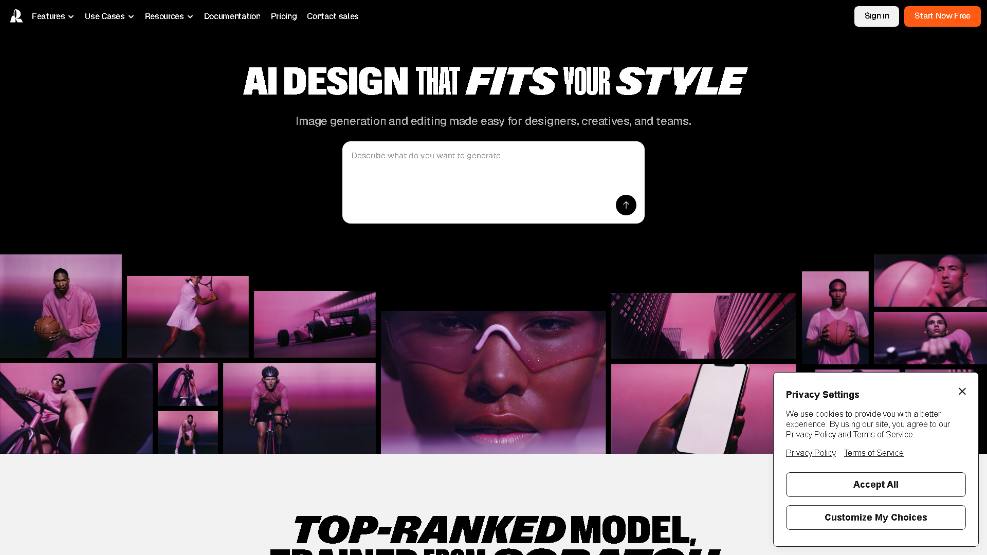 Recraft Interface Screenshot - Image & Design Tool