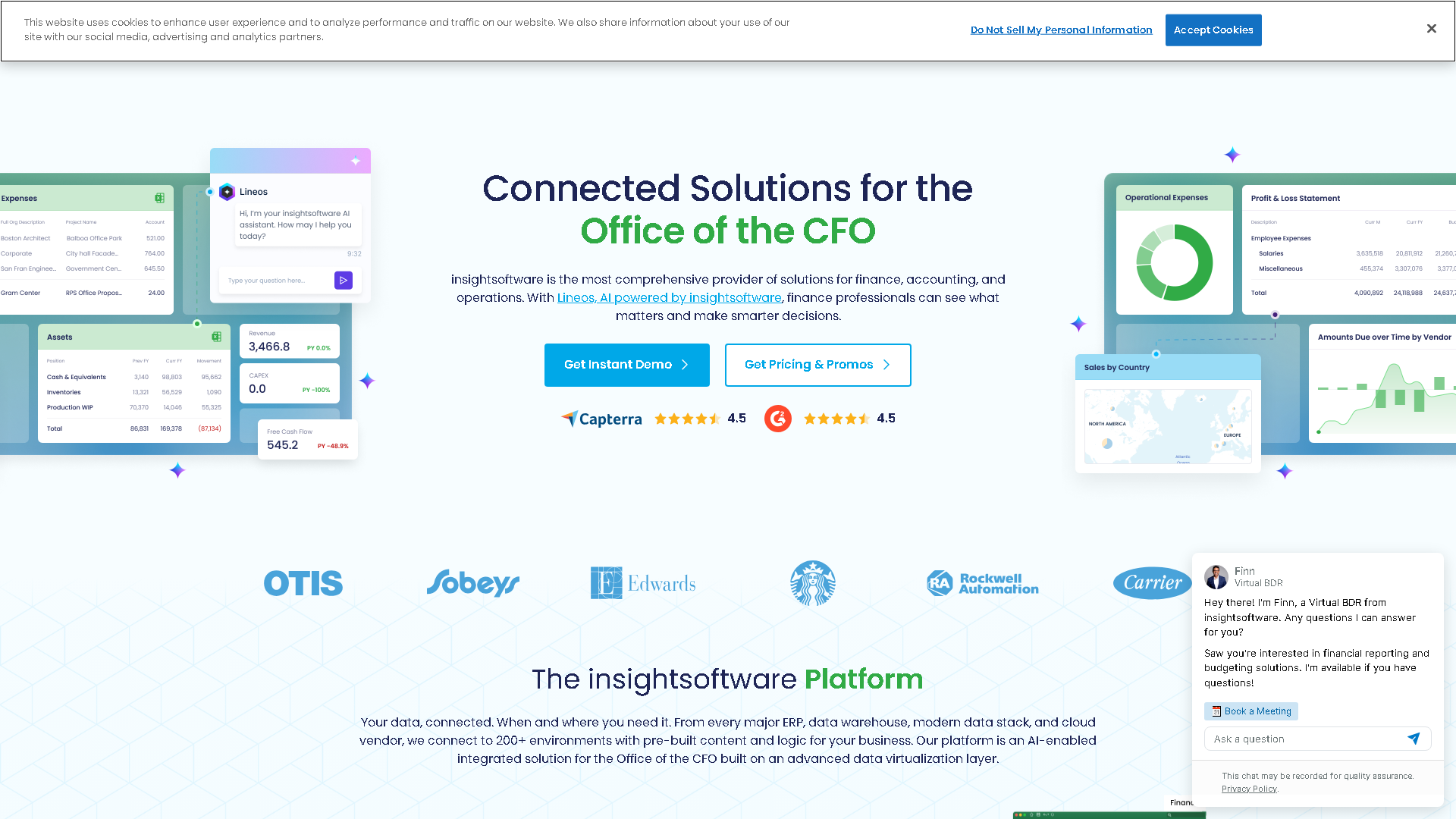 insightsoftware Interface Screenshot - Legal & Finance Tool