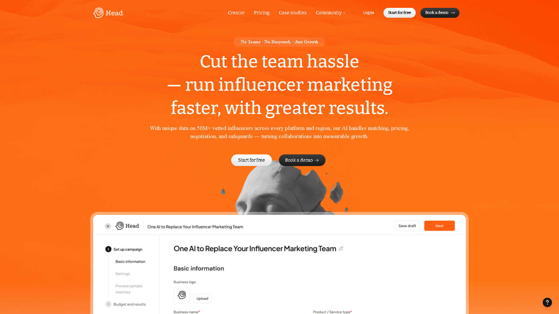 Aha Interface Screenshot - Social Media Tool