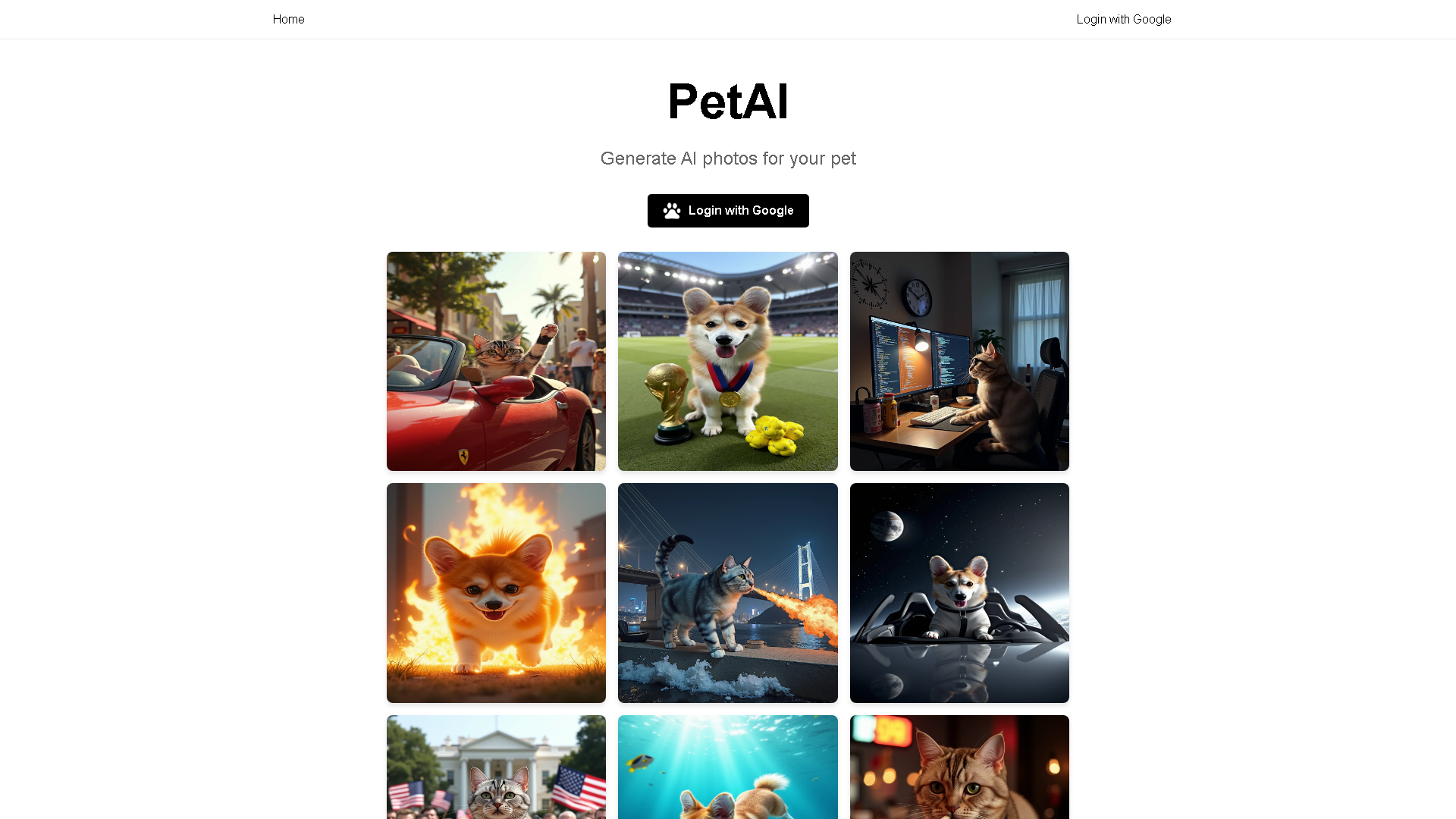 PetAI Interface Screenshot - Art & Creative Design Tool