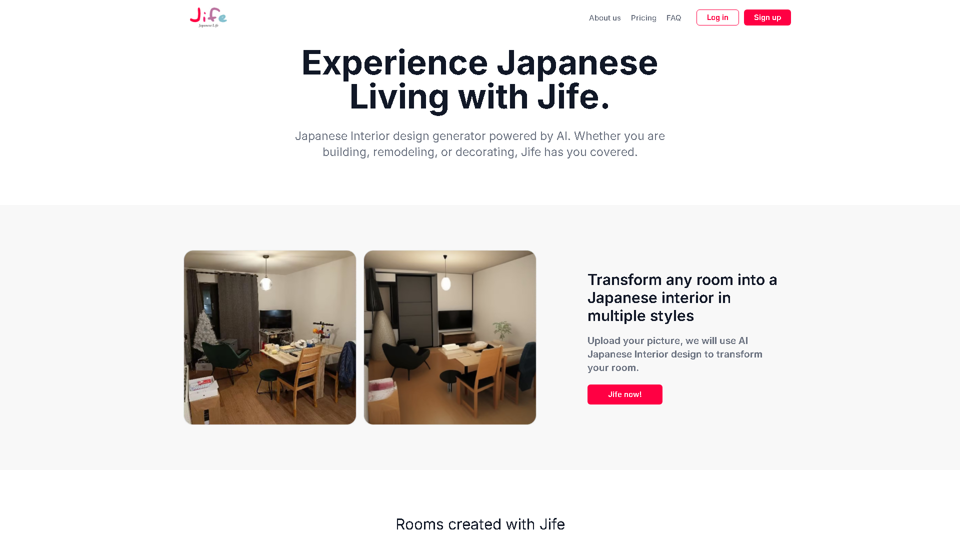 Jife Interface Screenshot - Interior & Architectural Design Tool