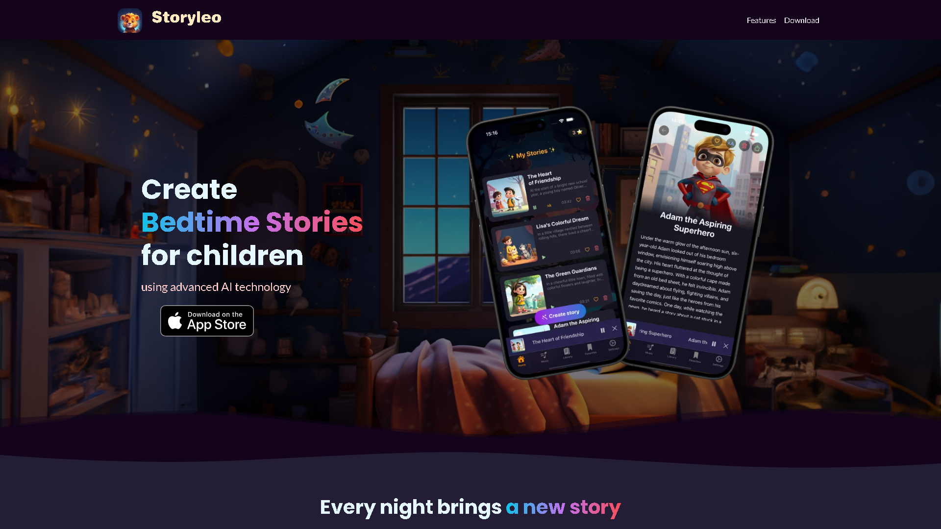 Storyleo Interface Screenshot - Writing & Editing Tool