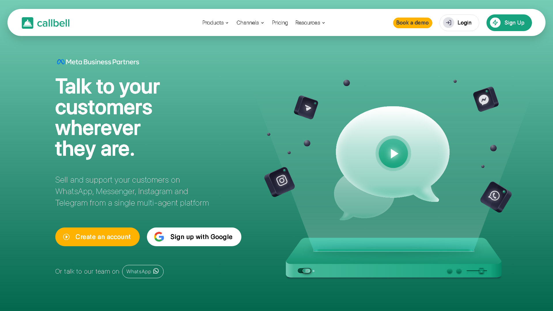 Callbell Interface Screenshot - Social Media Tool