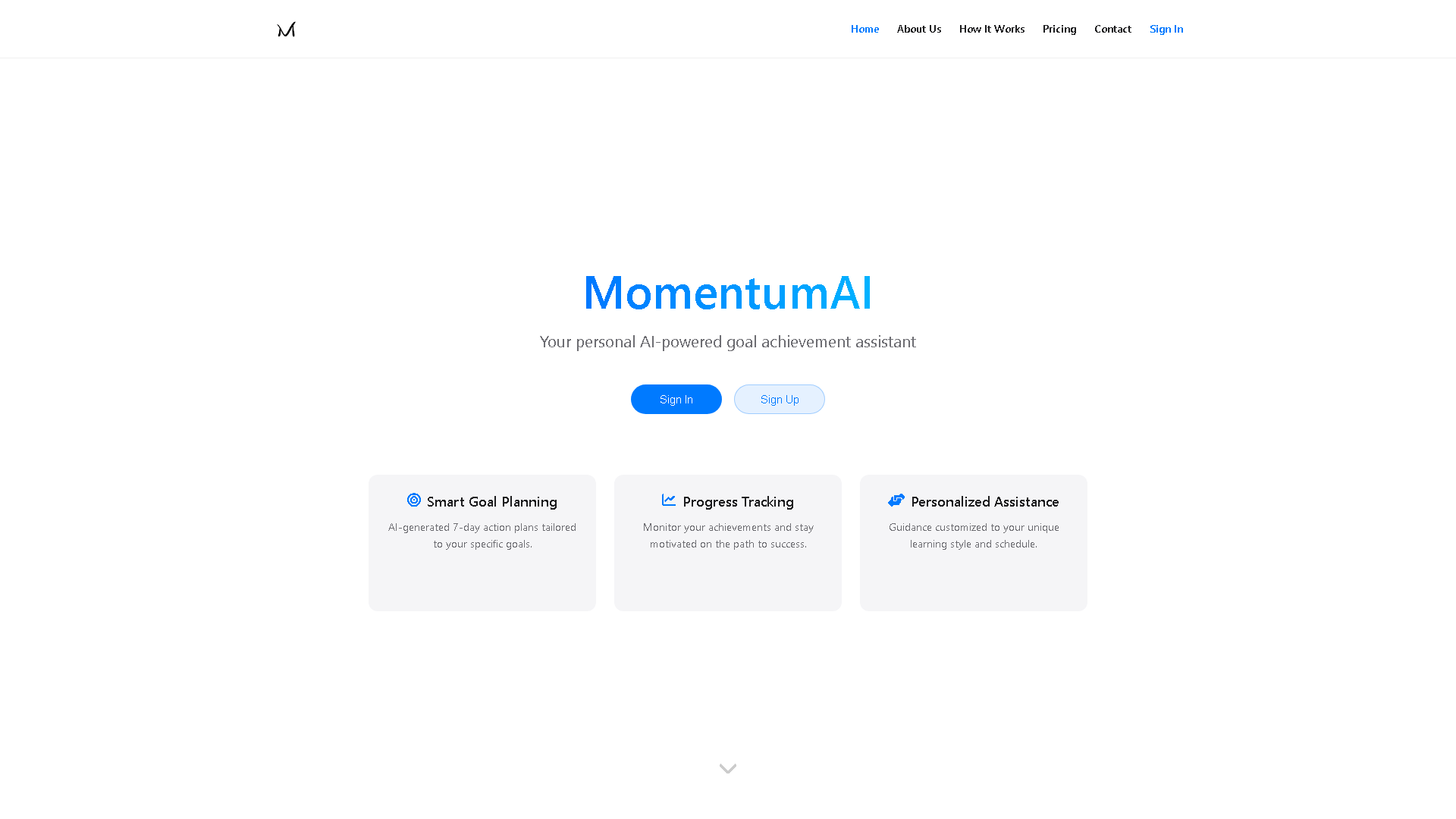 MomentumAI Interface Screenshot - Office & Productivity Tool