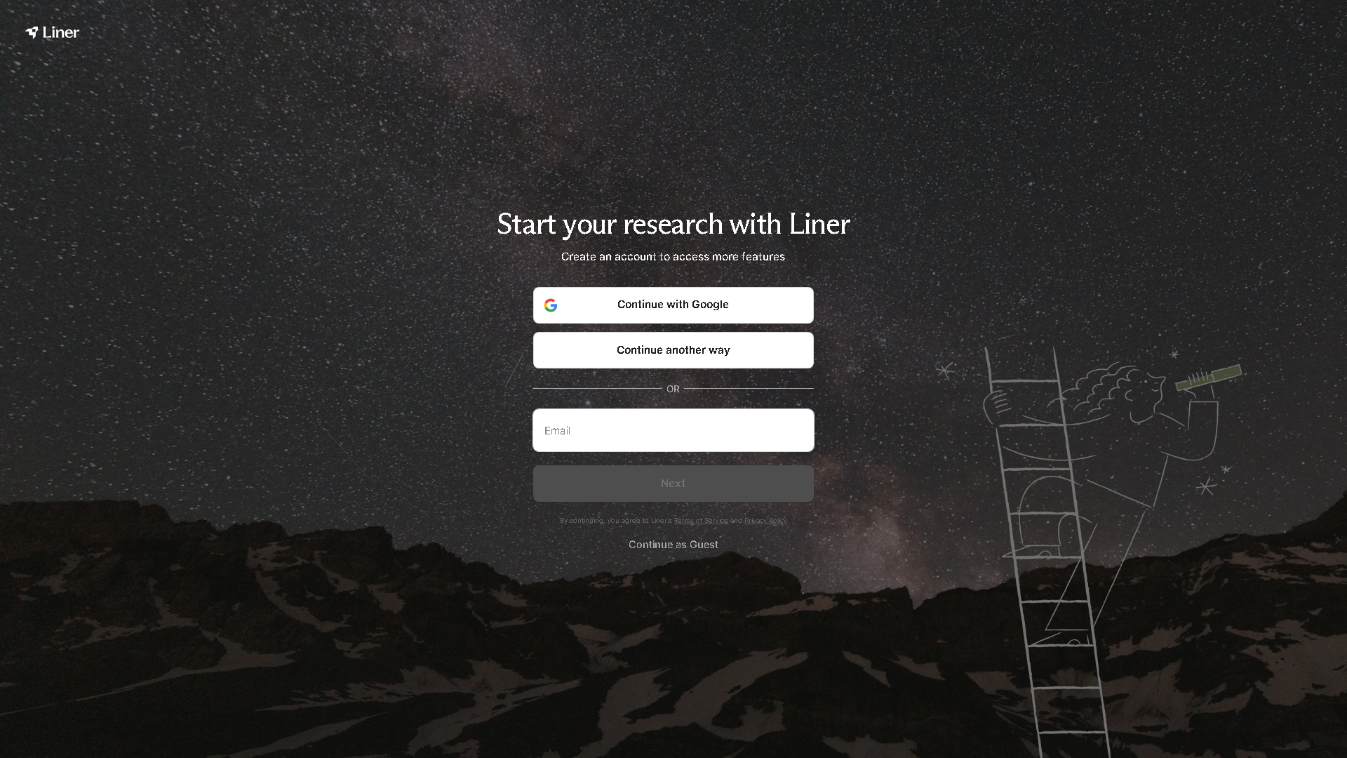 LINER AI Interface Screenshot - Office & Productivity Tool