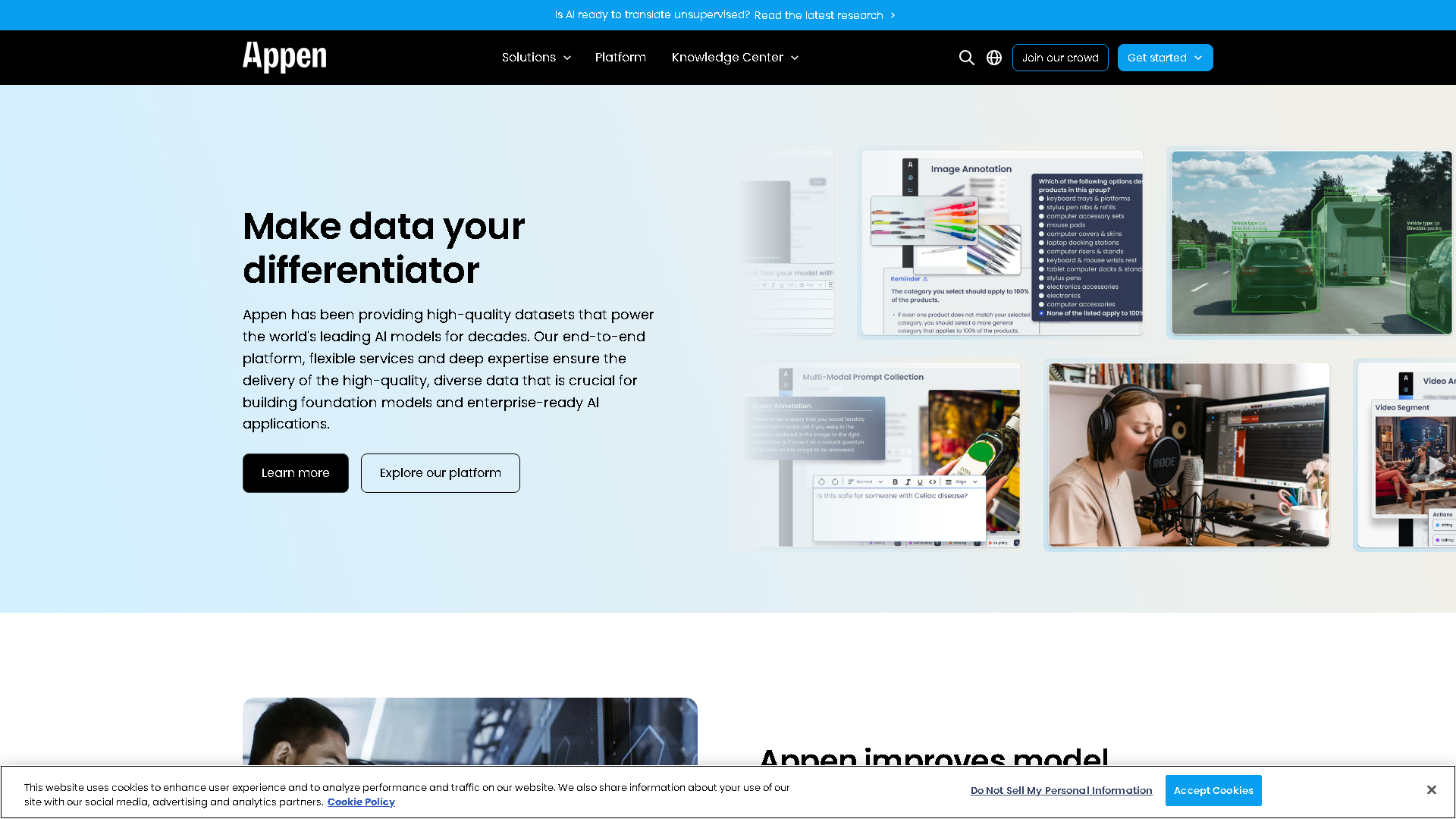 Appen Interface Screenshot - Coding & Development Tool