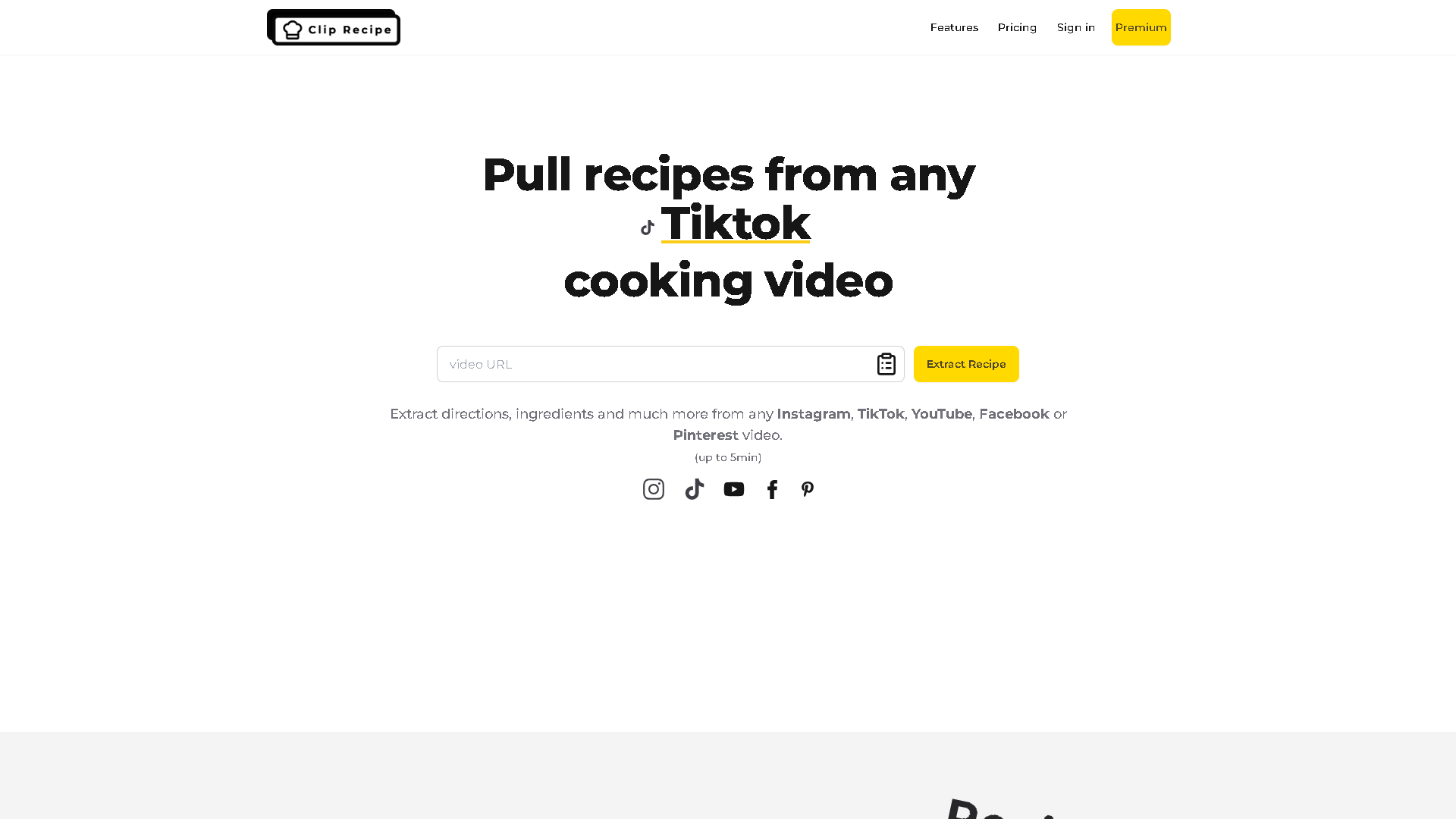 Clip Recipe Interface Screenshot - Daily Life Tool