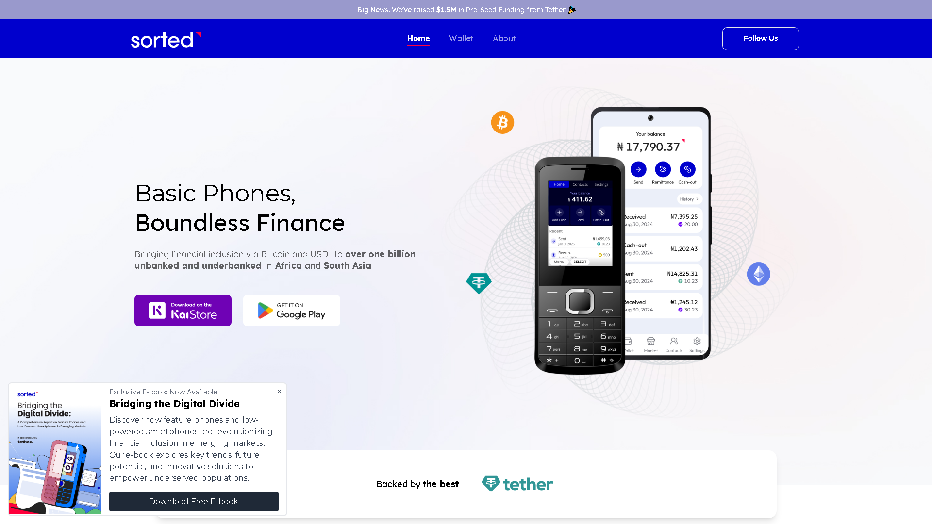 Sorted Wallet Interface Screenshot - Business Research Tool