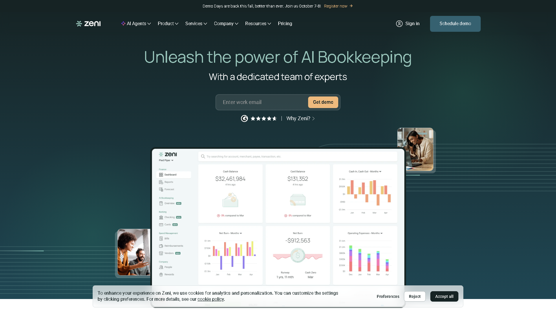 Zeni Interface Screenshot - Legal & Finance Tool