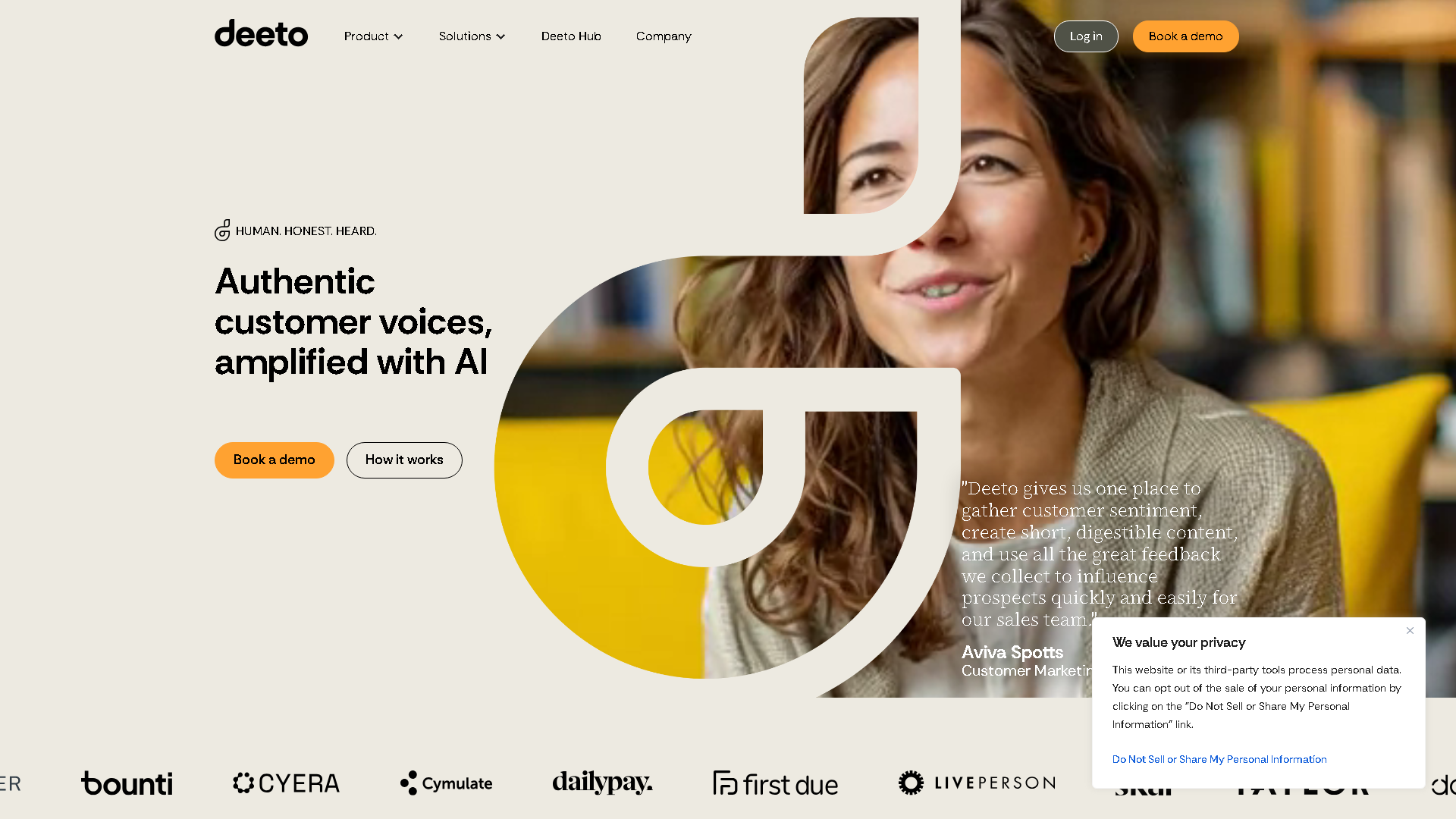 Deeto Interface Screenshot - Marketing & Advertising Tool