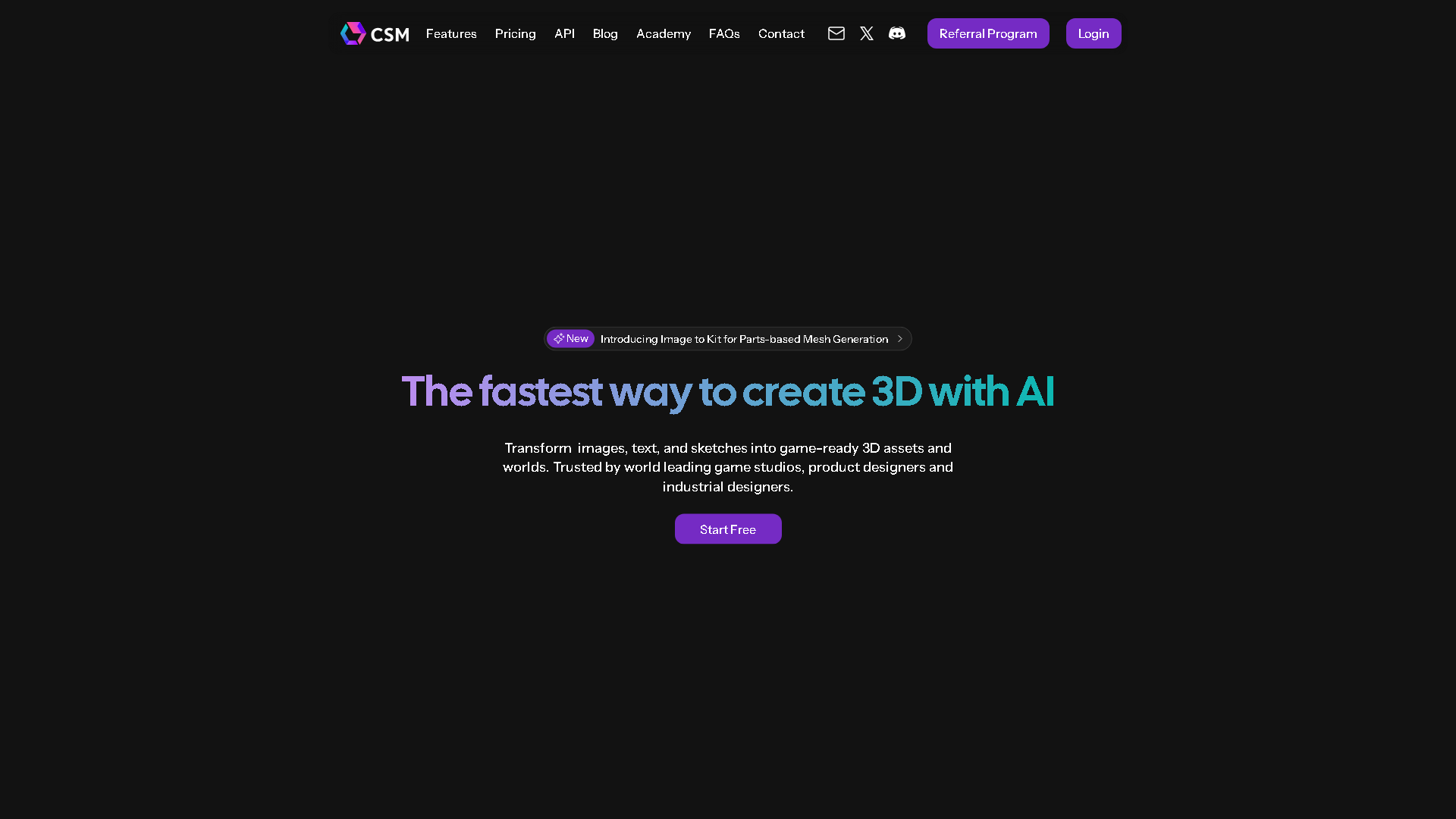 Common Sense Machines (CSM) Interface Screenshot - Art & Creative Design Tool