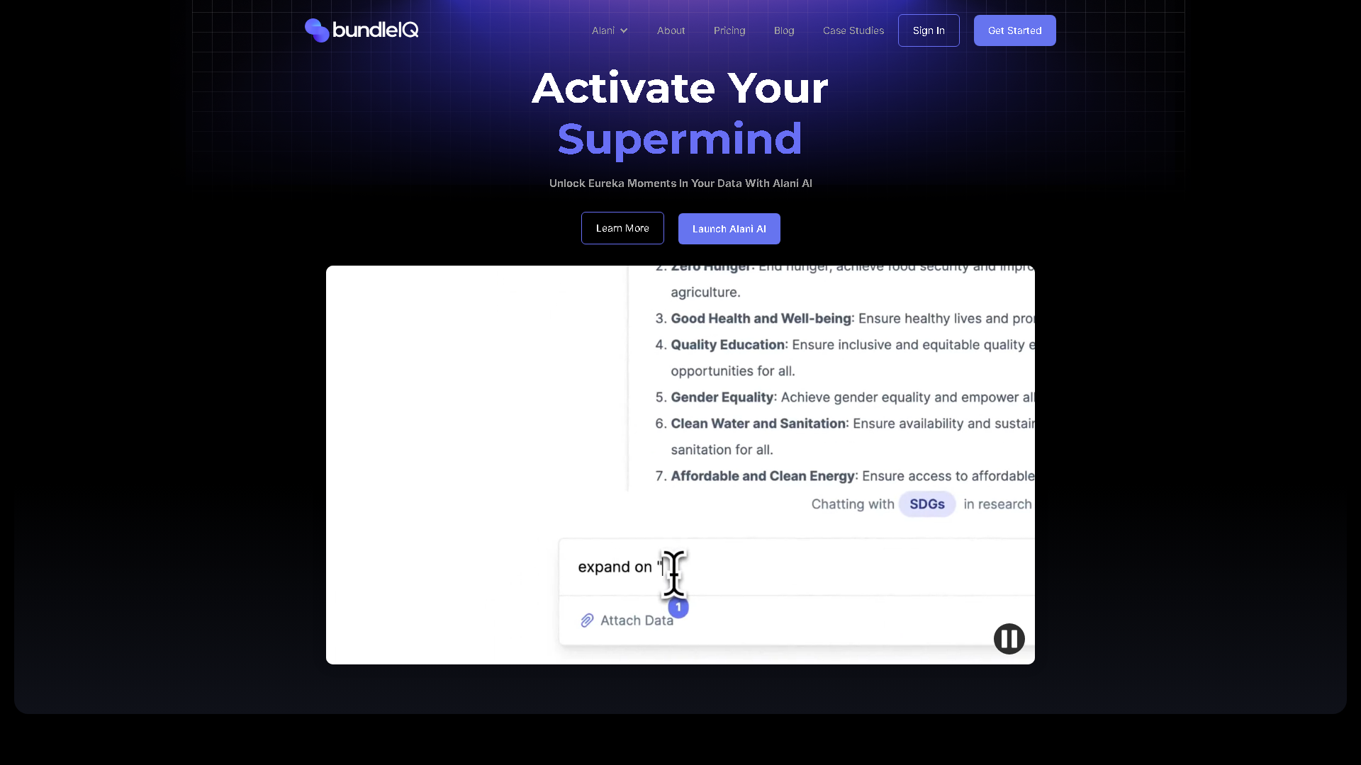 bundleIQ Interface Screenshot - Research & Data Analysis Tool