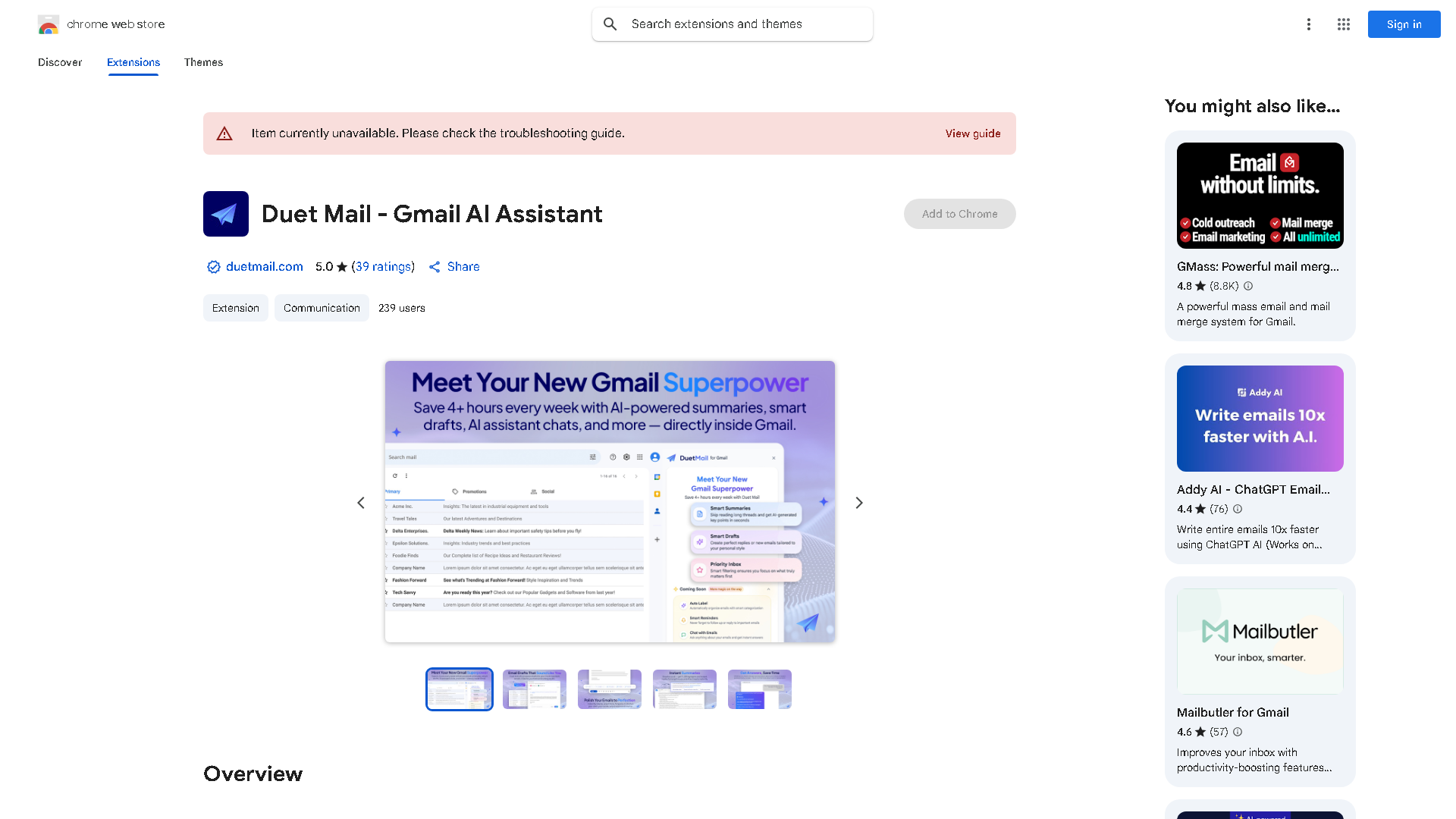 Duet Mail Interface Screenshot - Writing & Editing Tool