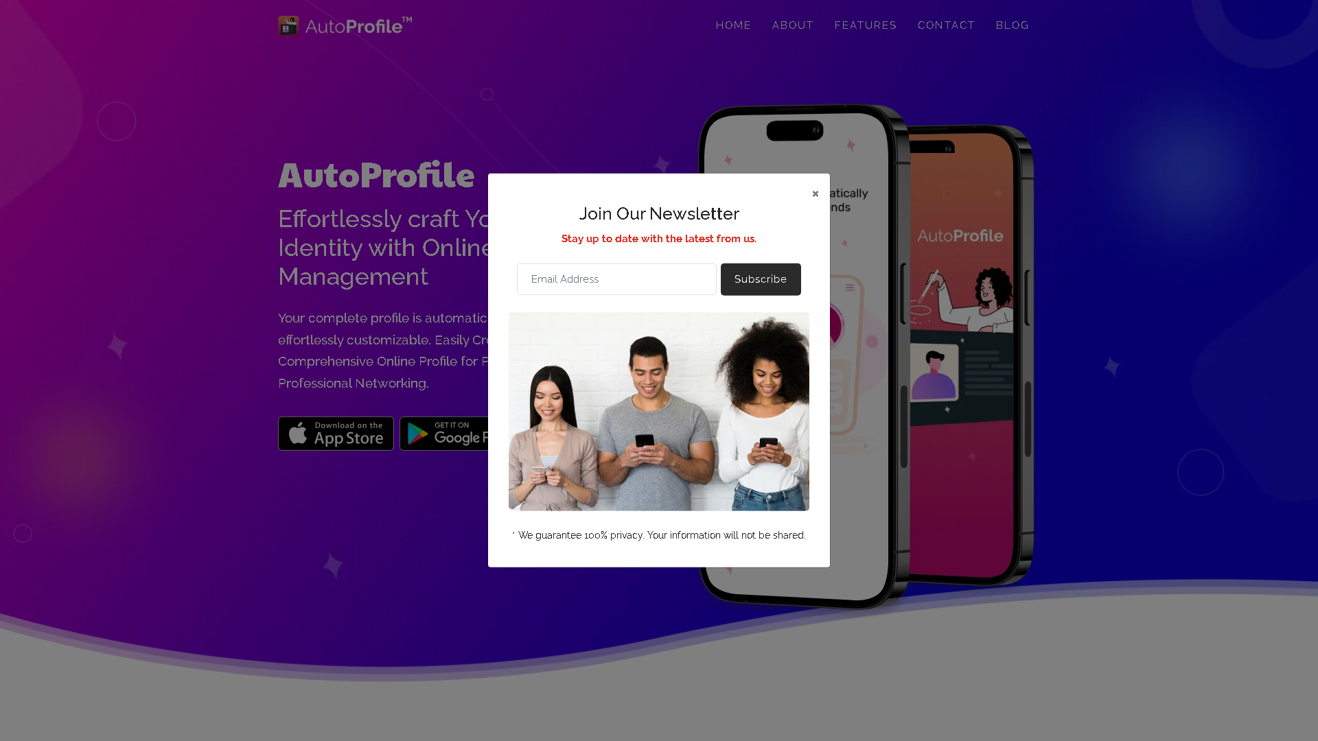 AutoProfile Interface Screenshot - Writing & Editing Tool