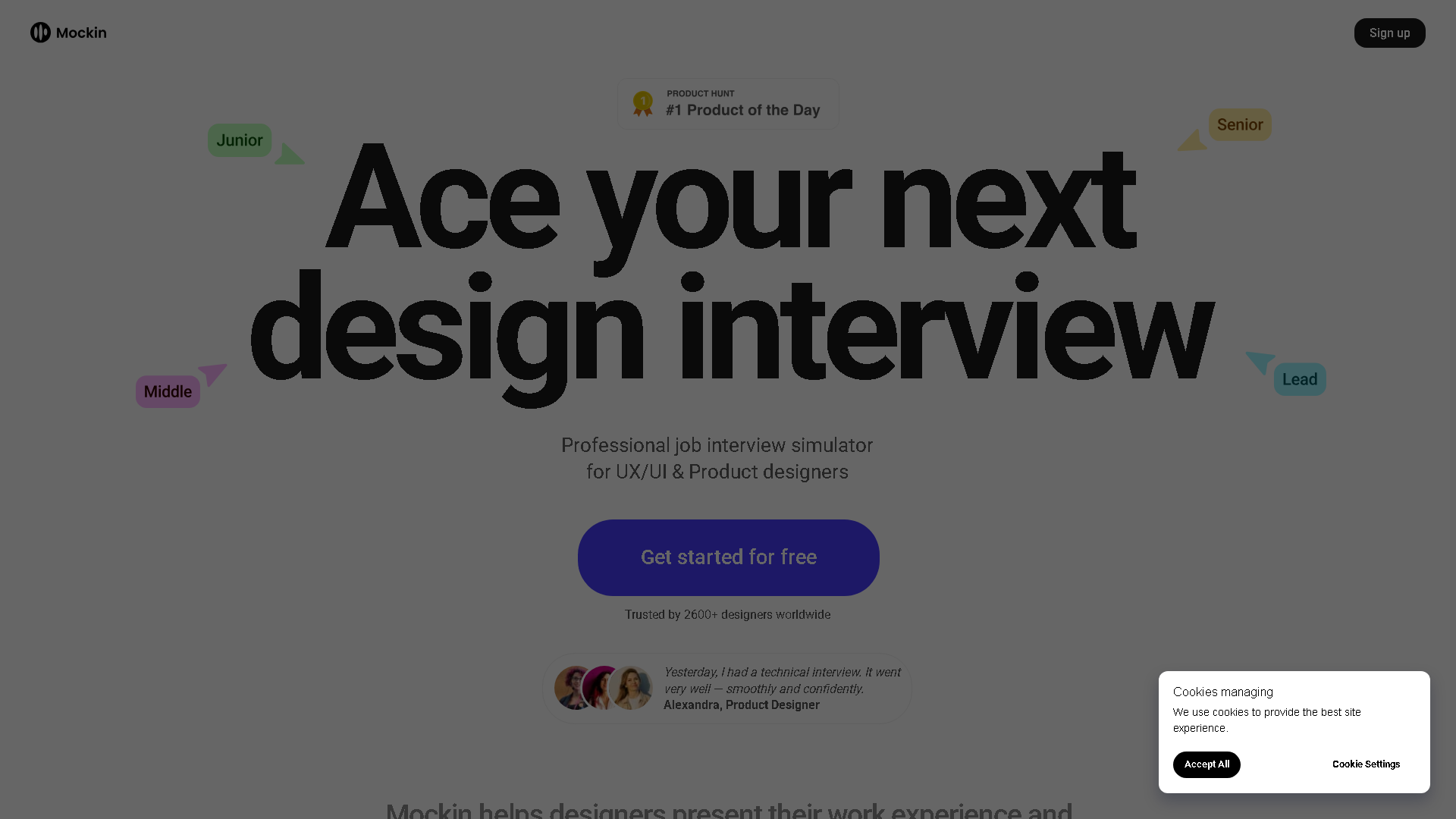Mockin Interface Screenshot - Writing & Editing Tool