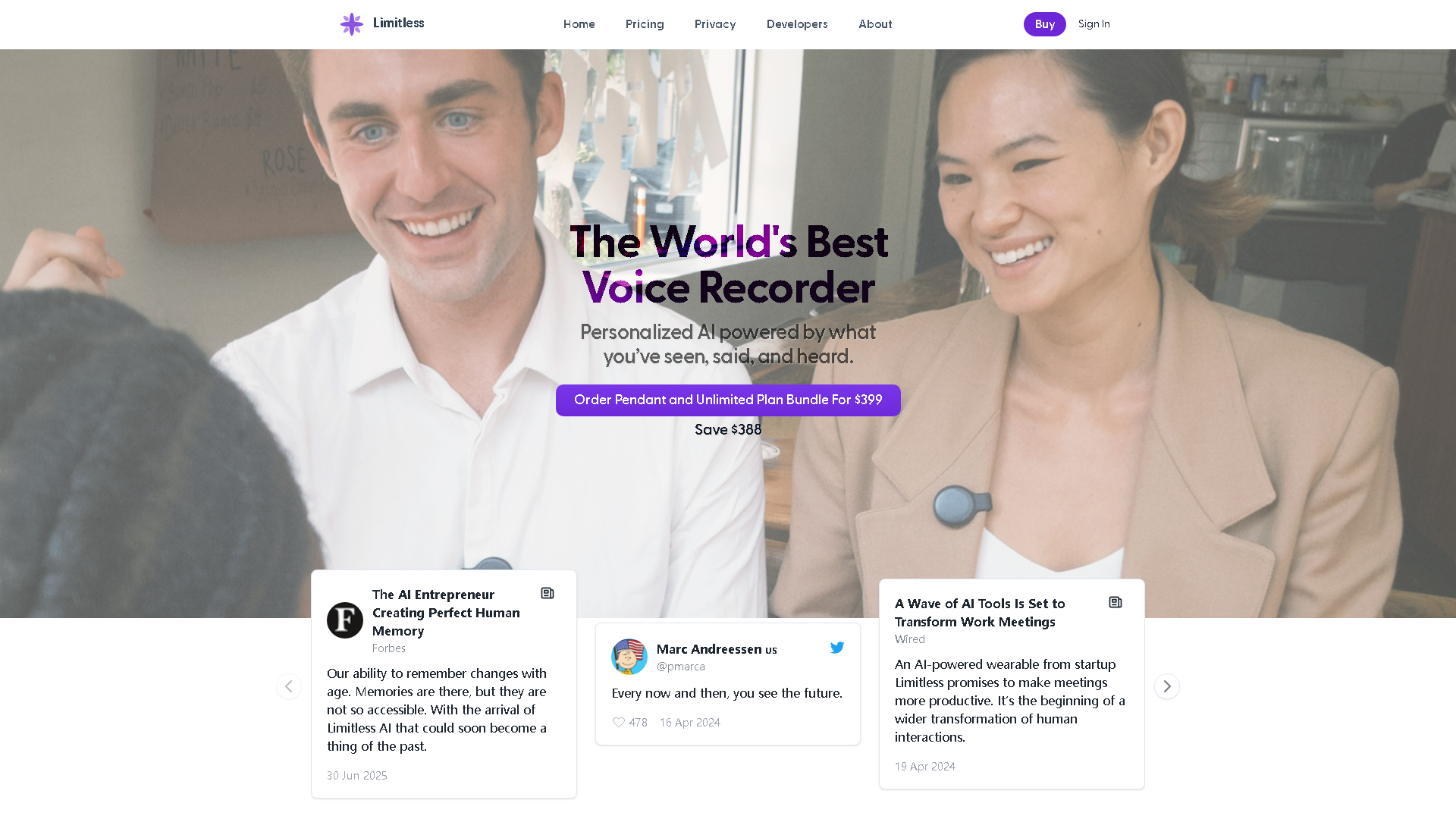 Limitless Interface Screenshot - Voice Generation & Conversion Tool
