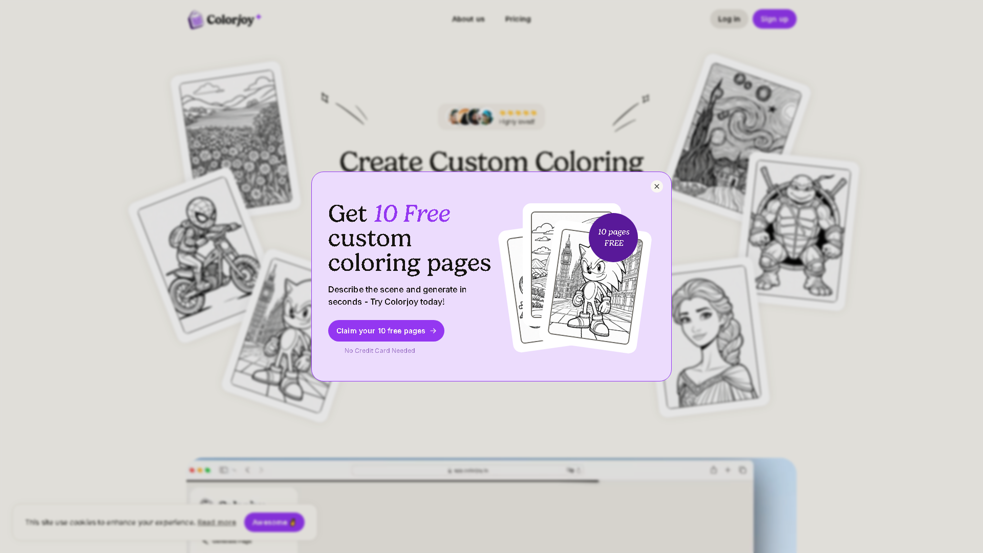 Colorjoy Interface Screenshot - Art & Creative Design Tool