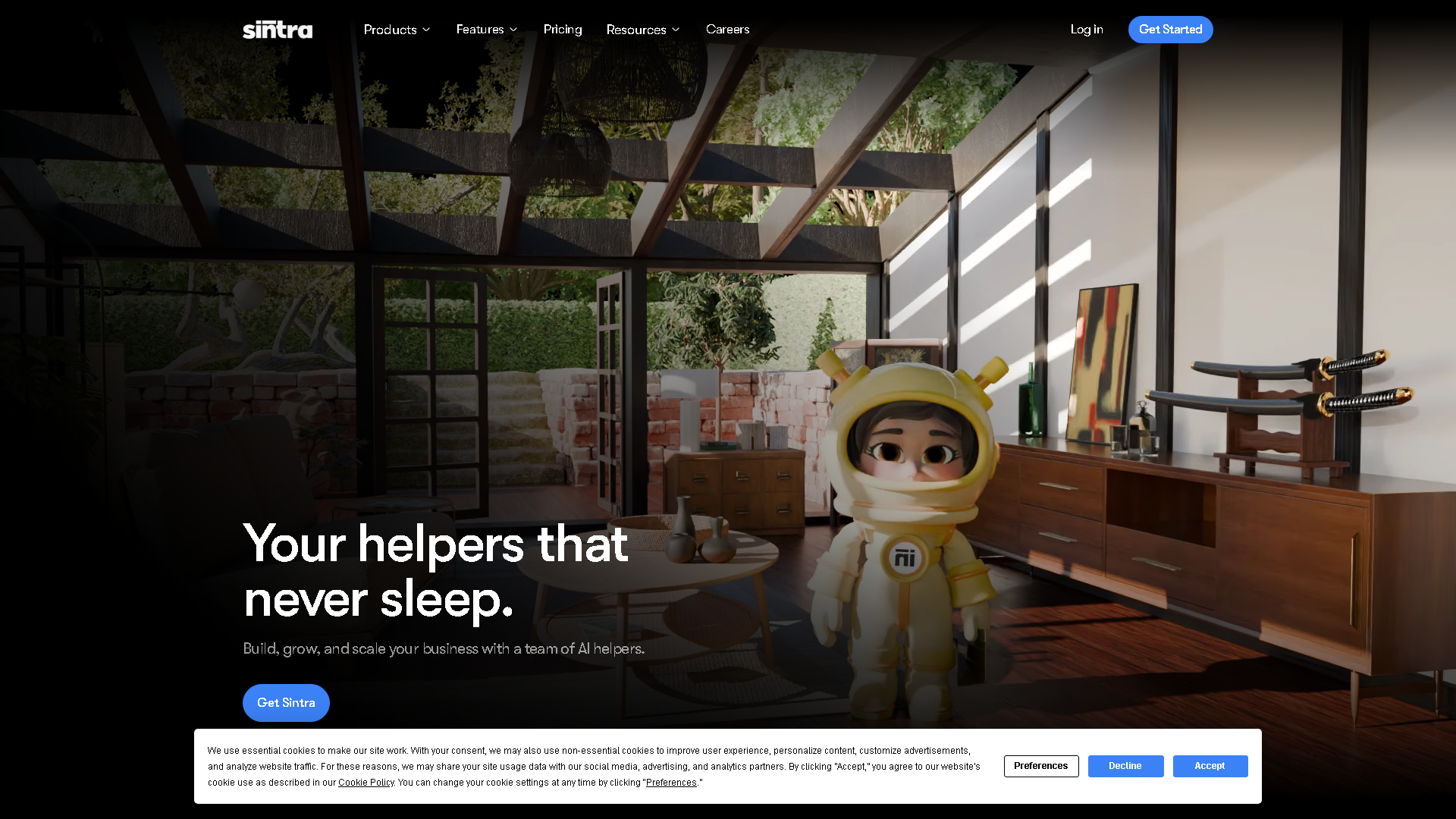 Sintra Interface Screenshot - Marketing & Advertising Tool