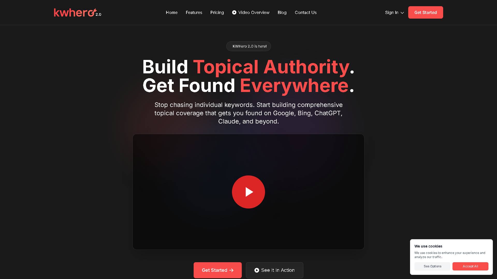 KWHero Interface Screenshot - Writing & Editing Tool
