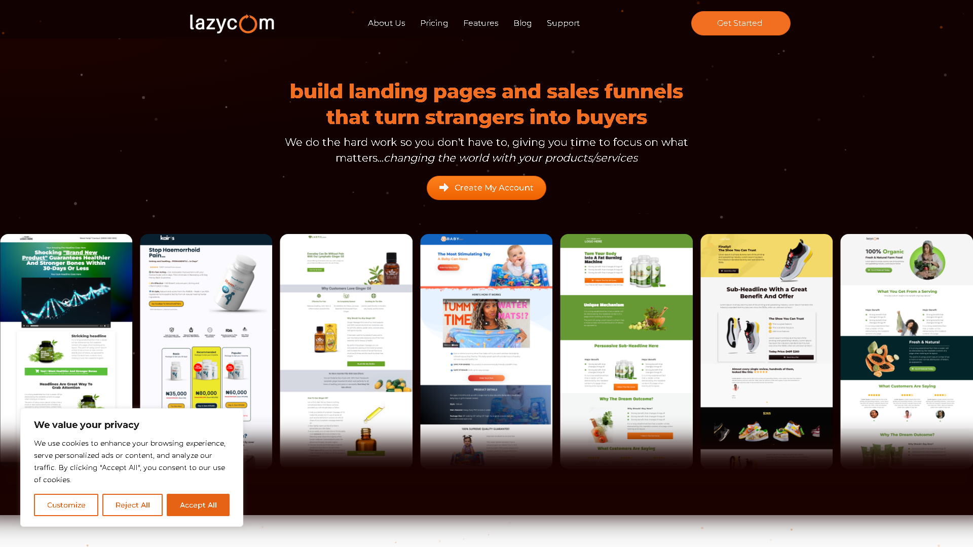 Lazycom Interface Screenshot - Coding & Development Tool