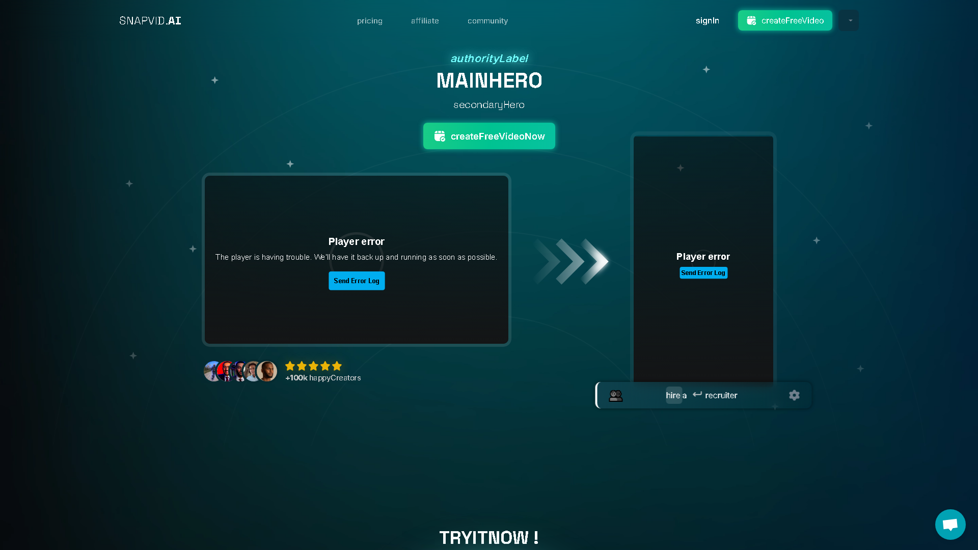 SNAPVID Interface Screenshot - Video & Animation Tool