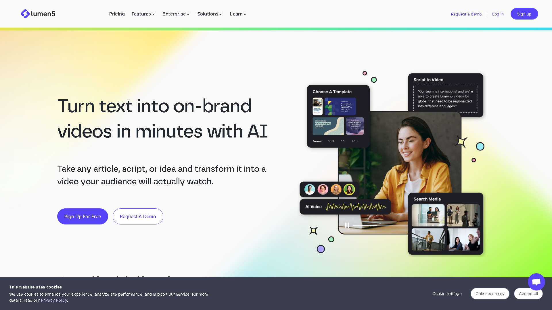 Lumen5 Interface Screenshot - Video & Animation Tool