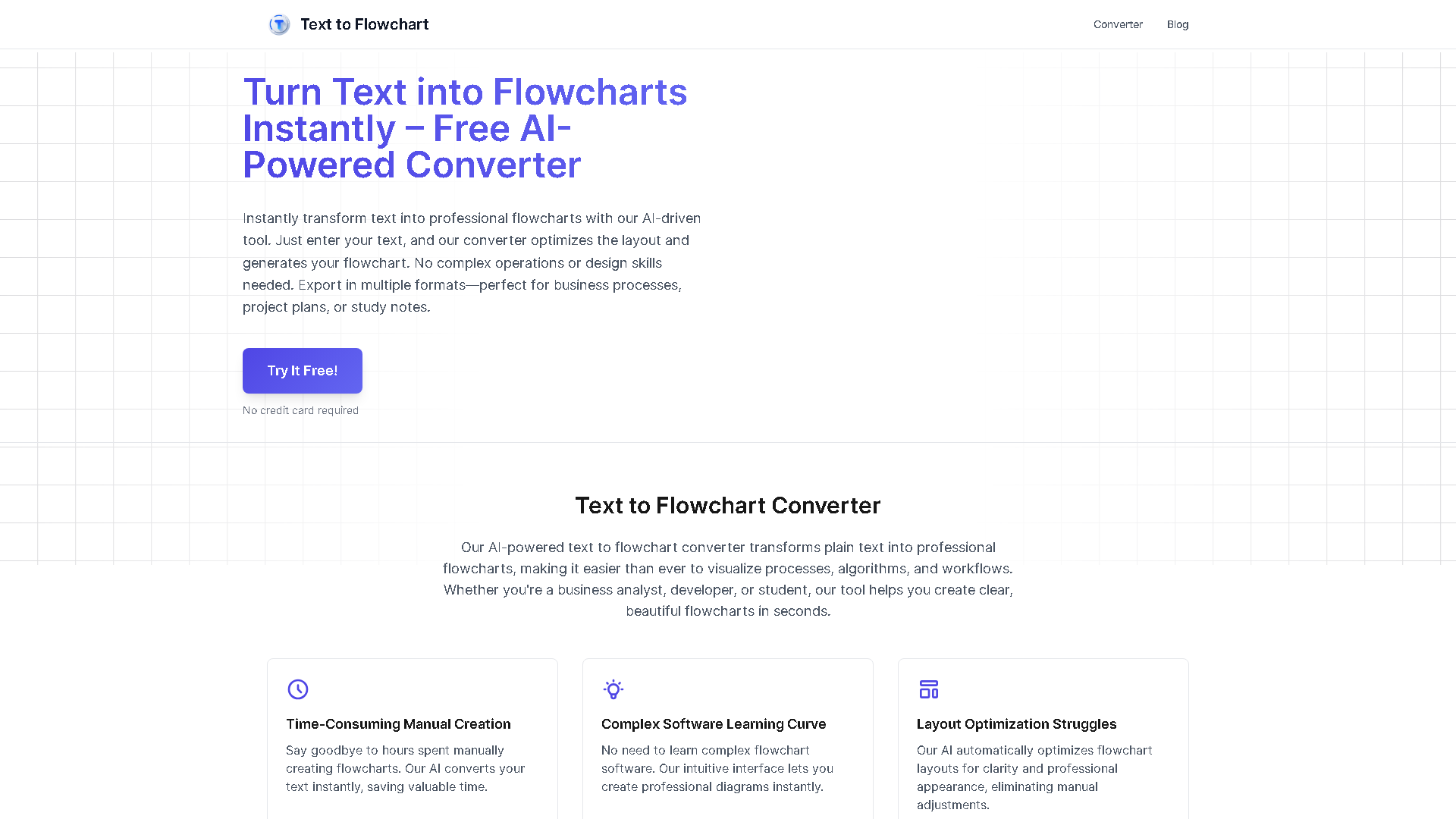 TextToFlowchart.com Interface Screenshot - Office & Productivity Tool