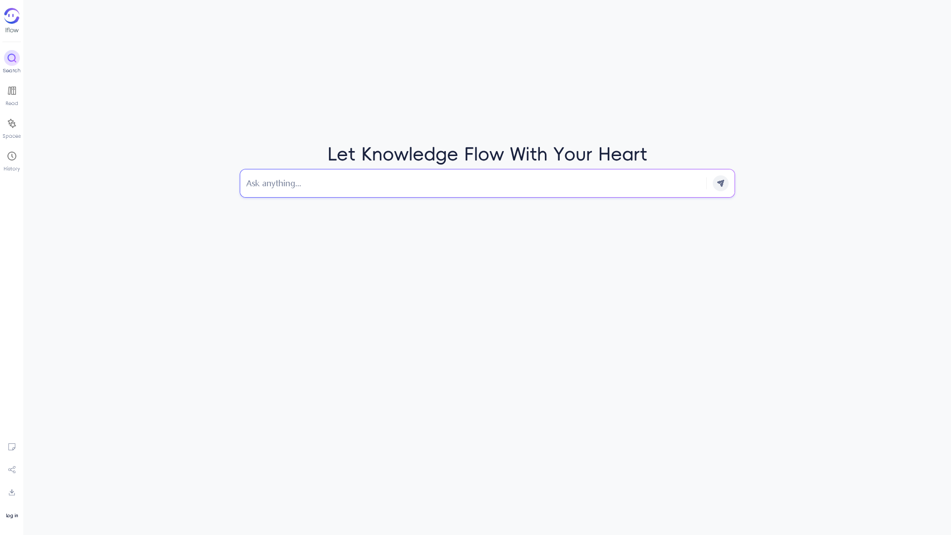 iFlow Interface Screenshot - Research & Data Analysis Tool