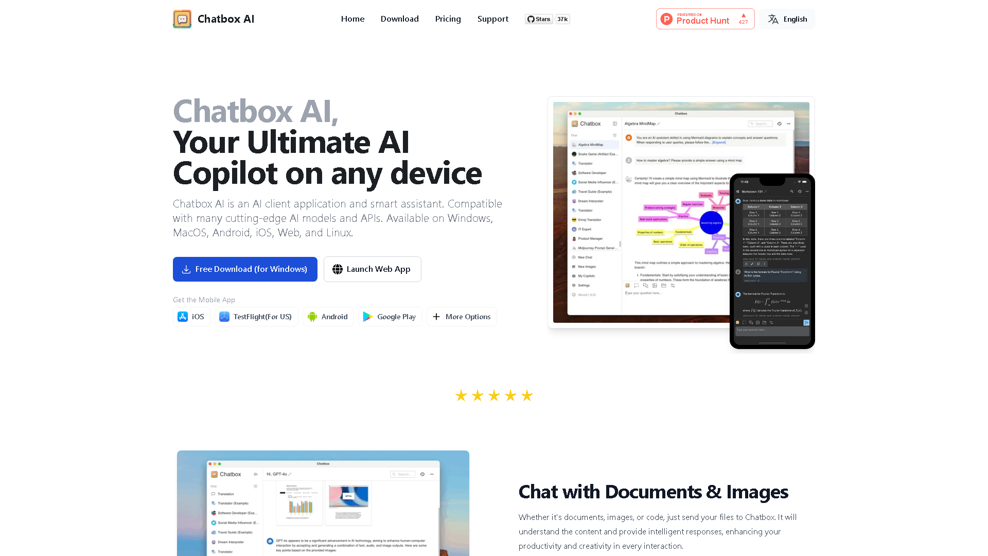 Chatbox AI Interface Screenshot - Chatbots & Assistants Tool