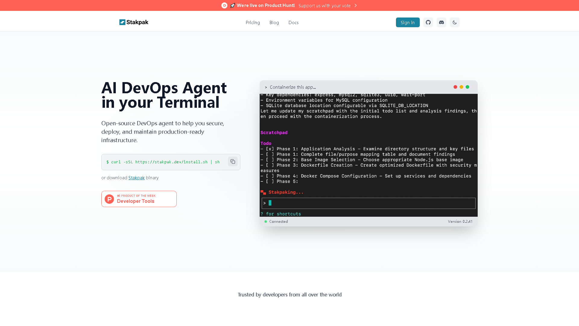 Stakpak Interface Screenshot - AI Models & Infrastructure Tool
