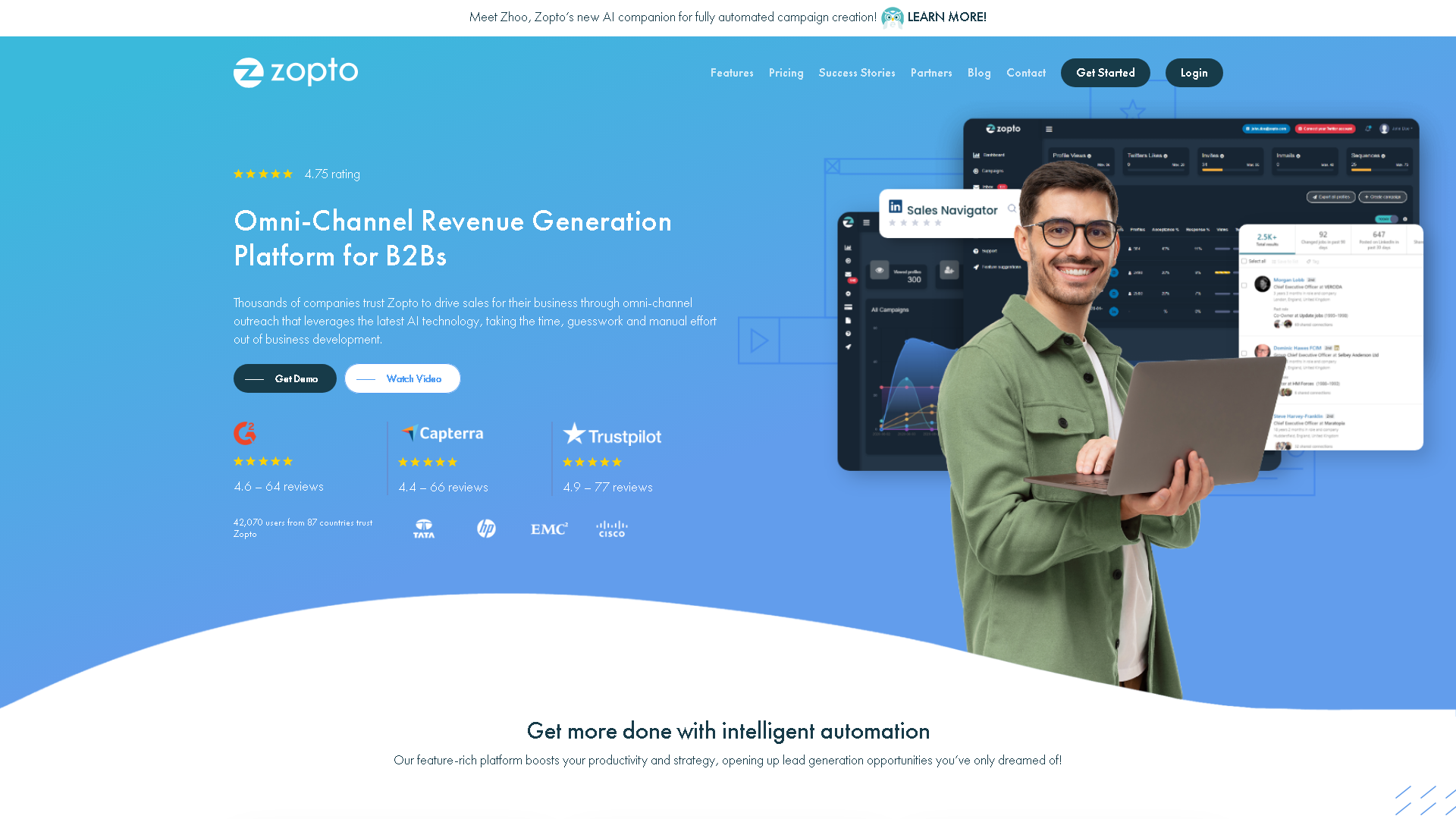 Zopto Interface Screenshot - Marketing & SEO Tool