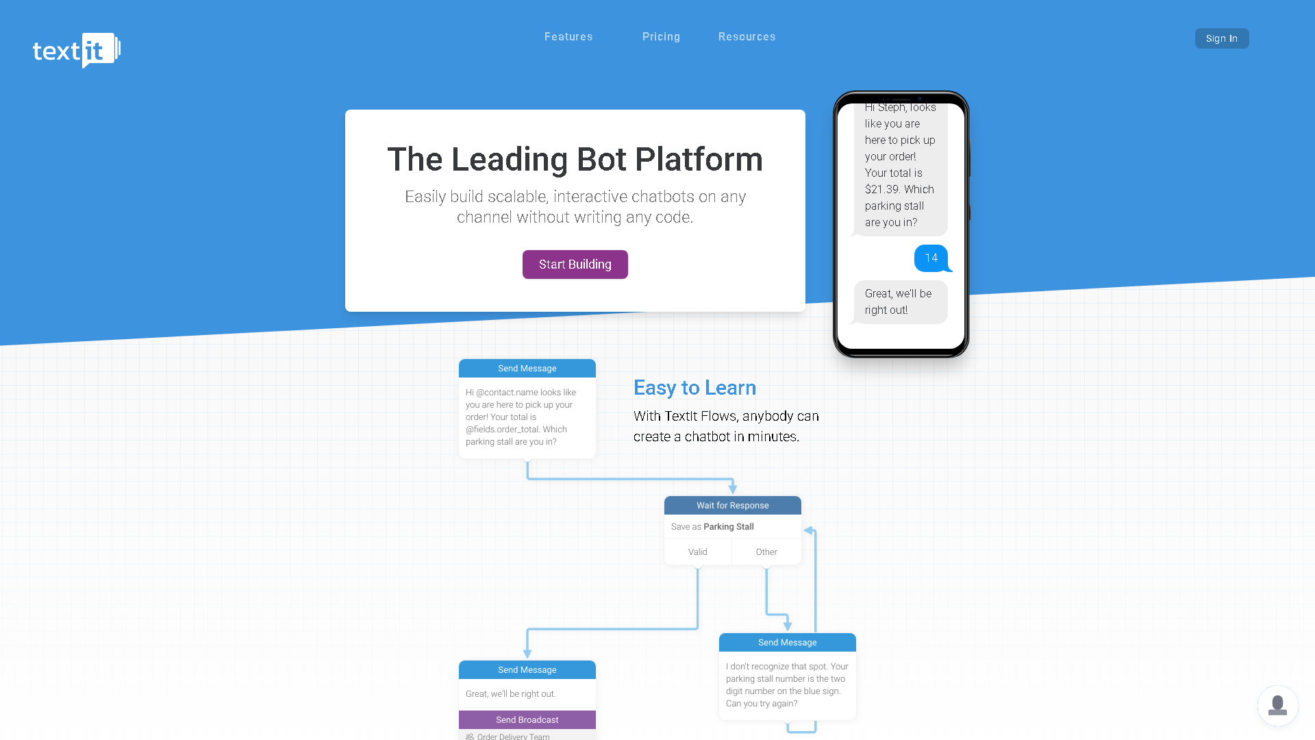 TextIt Interface Screenshot - Writing & Editing Tool