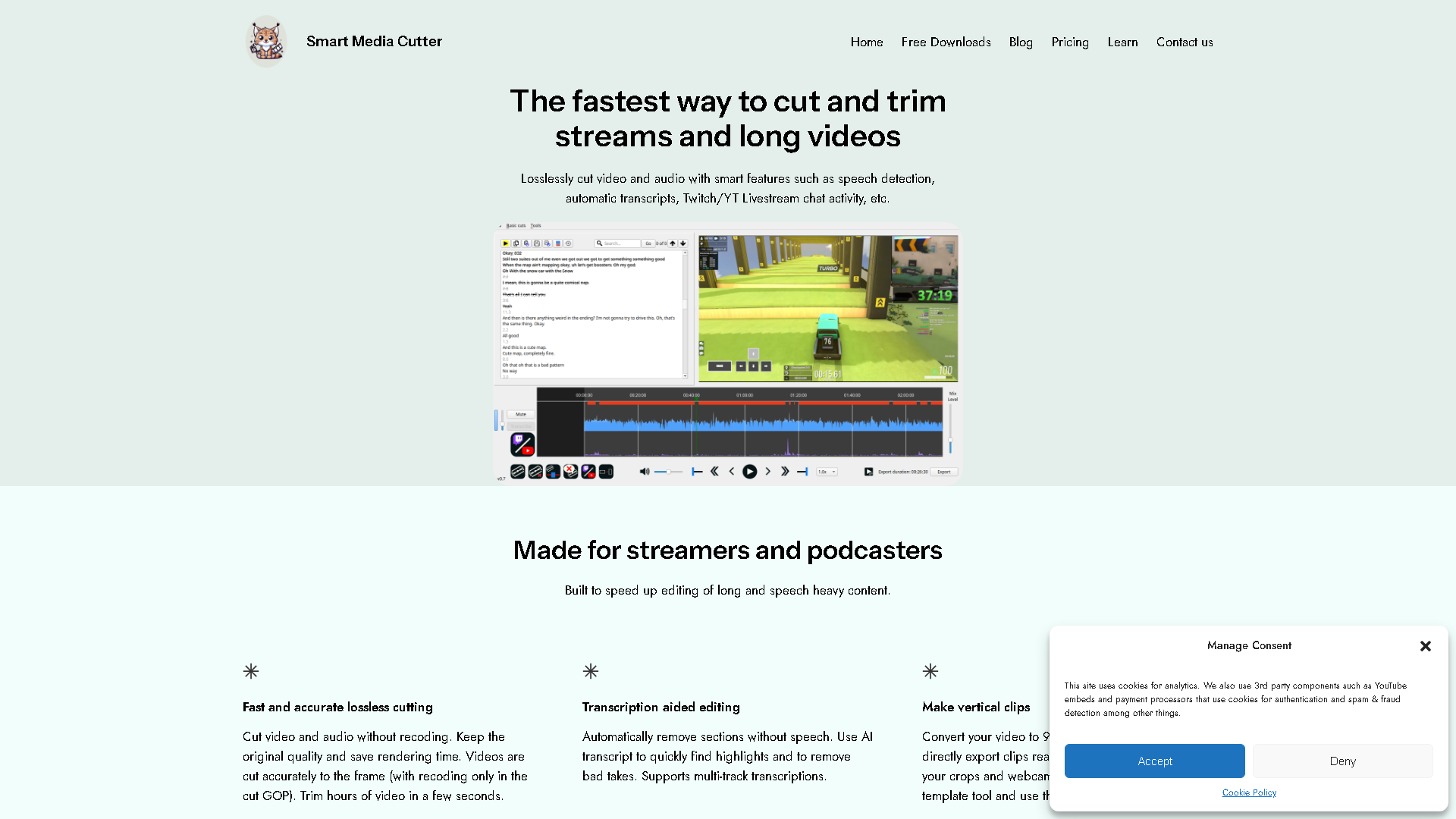 Smart Media Cutter Interface Screenshot - Audio & Voice Tool