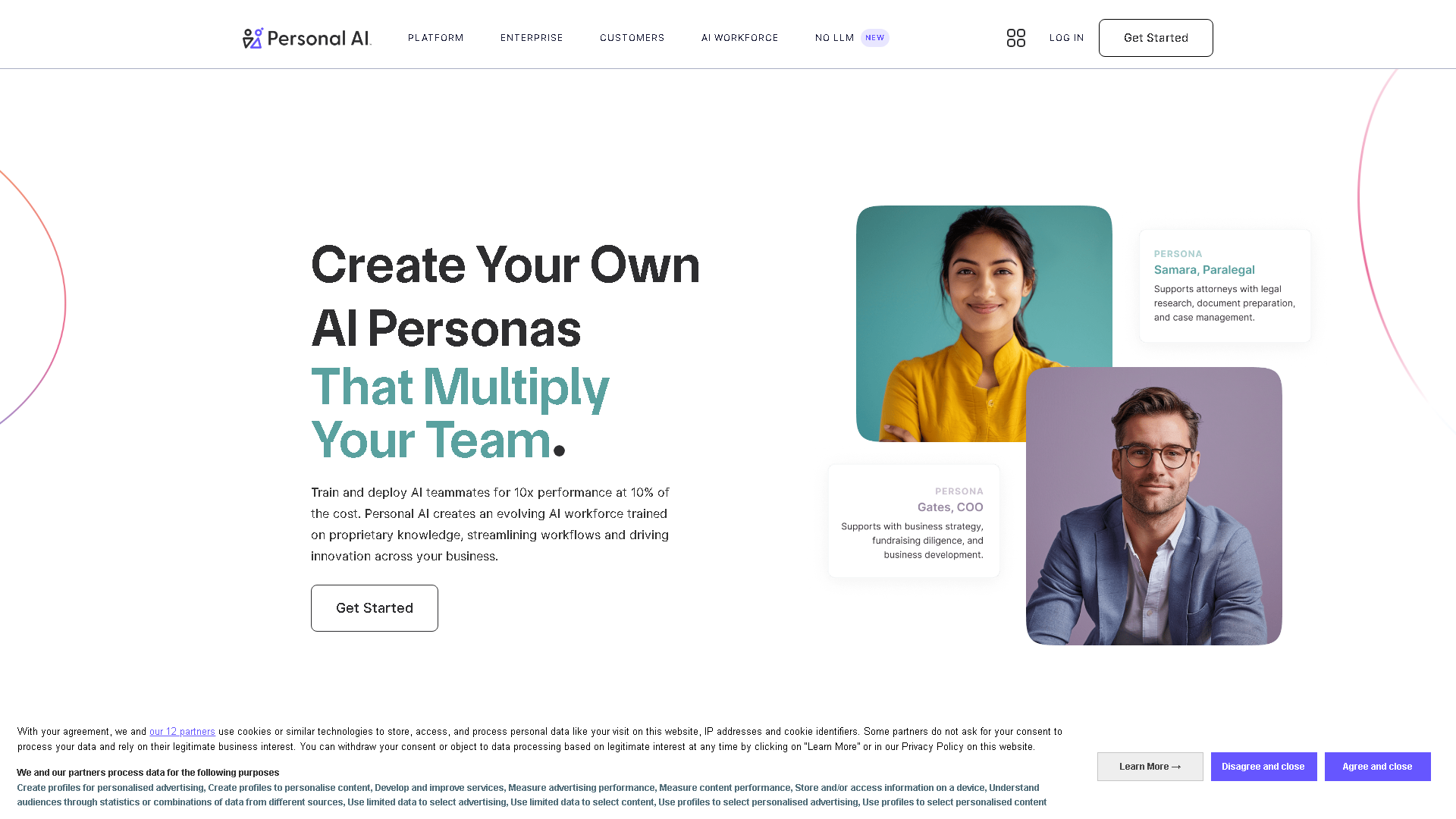 PersonalAI Interface Screenshot - Image Generation & Editing Tool